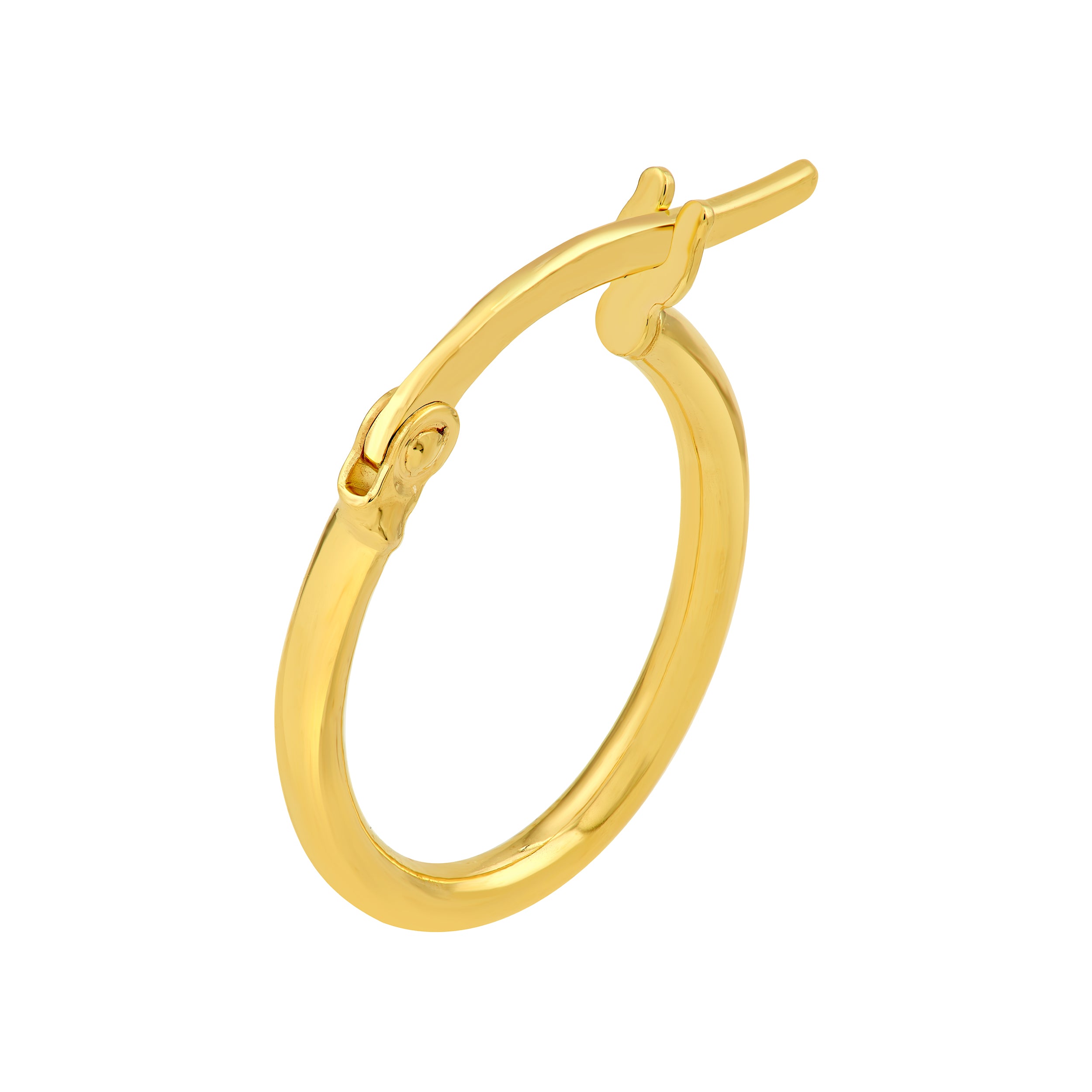 14K Yellow Gold Round Tube Oval Hoop Earrings Birmingham Jewelry Earrings Birmingham Jewelry 