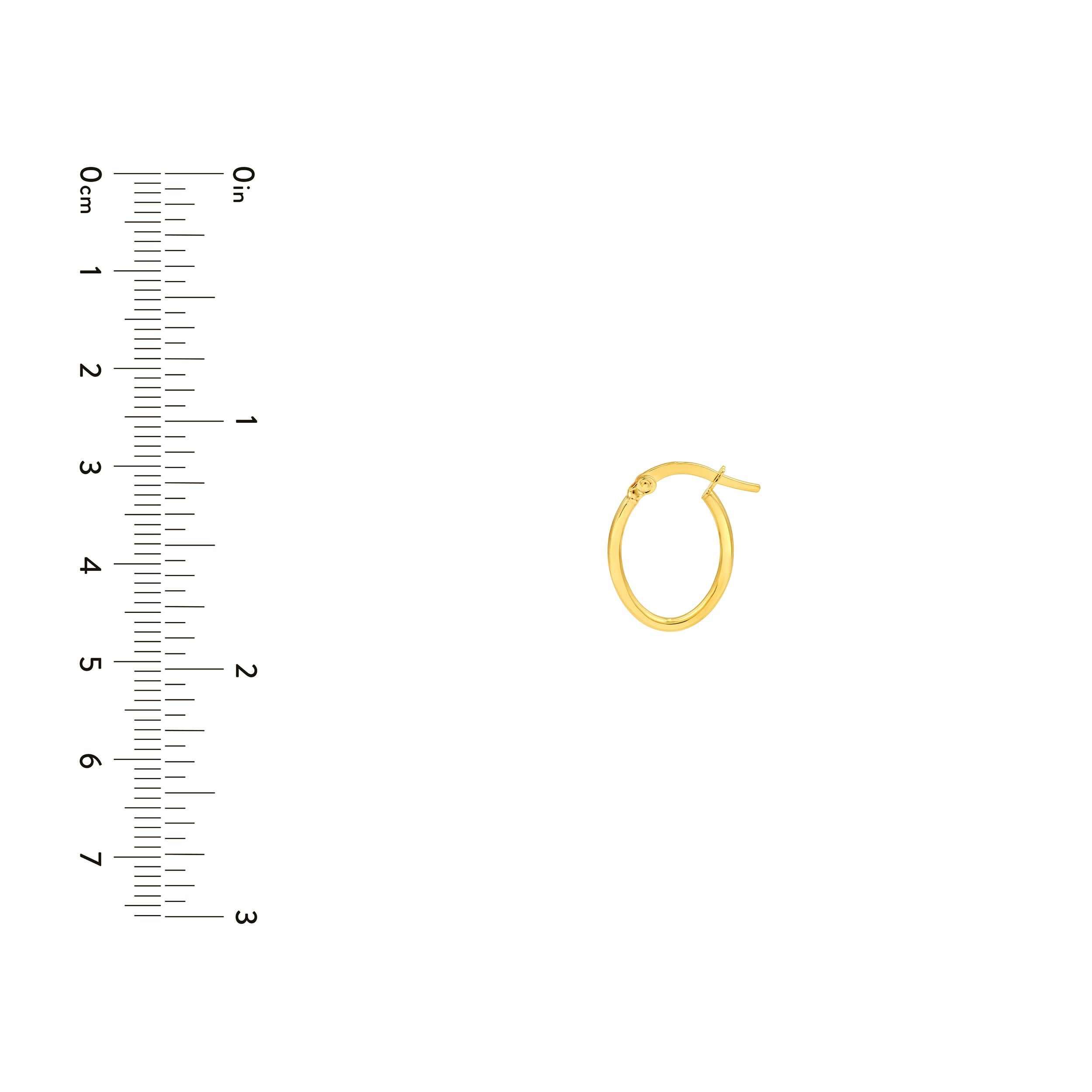 14K Yellow Gold Round Tube Oval Hoop Earrings Birmingham Jewelry Earrings Birmingham Jewelry 