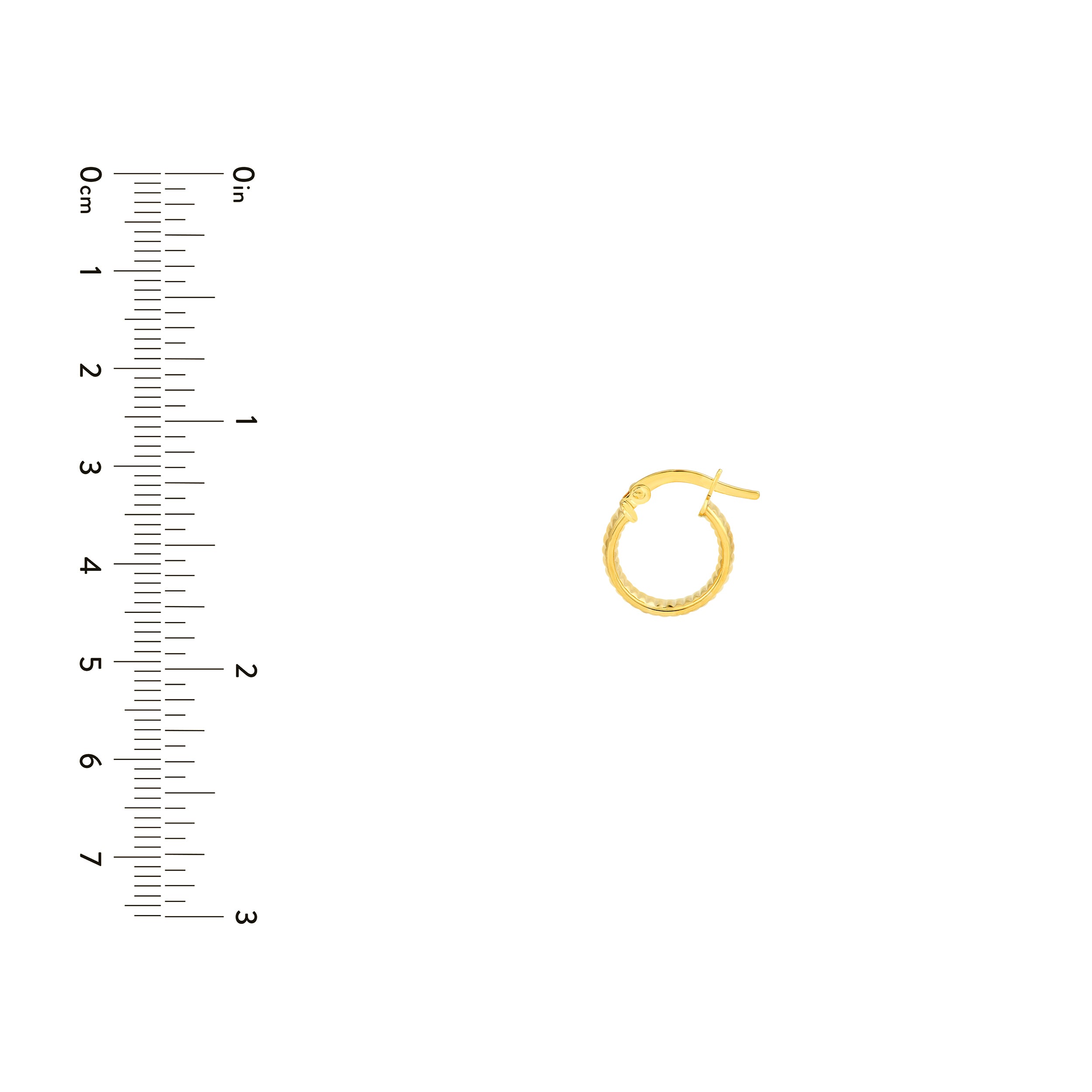 14K Yellow Gold 10.00mm D/C Oval Tube Round Hoop Earrings Birmingham Jewelry Earrings Birmingham Jewelry 
