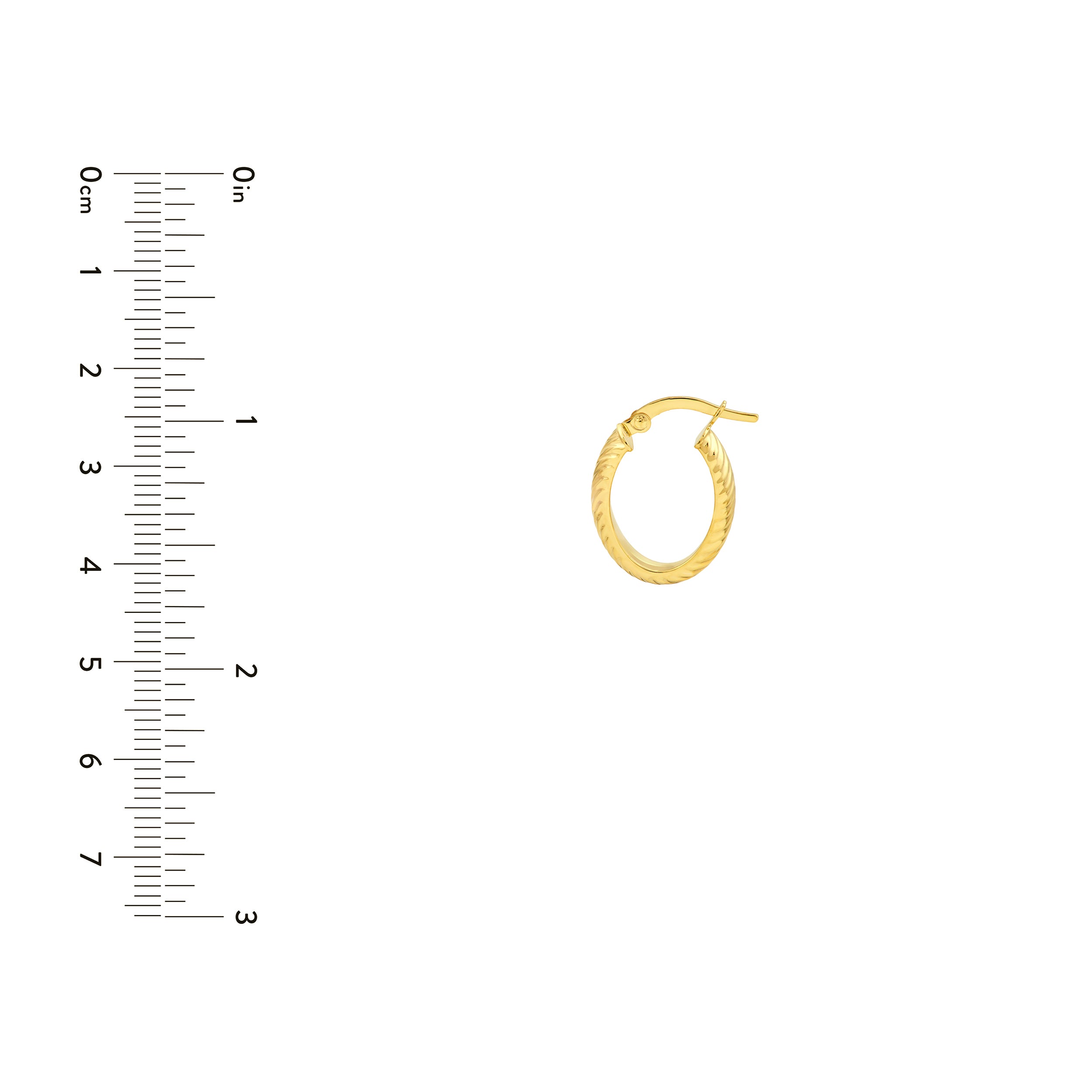 14K Yellow Gold Large D/C D-Tube Oval Hoop Earrings Birmingham Jewelry Earrings Birmingham Jewelry 