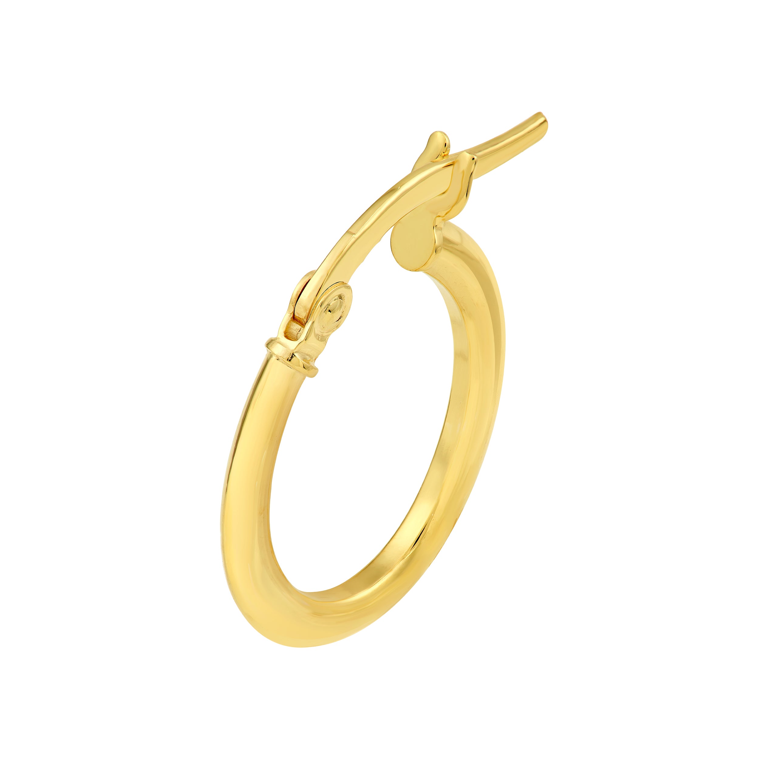 14K Gold 13.00mm Knife Edge Oval Hoop Earrings Birmingham Jewelry Earrings Birmingham Jewelry 