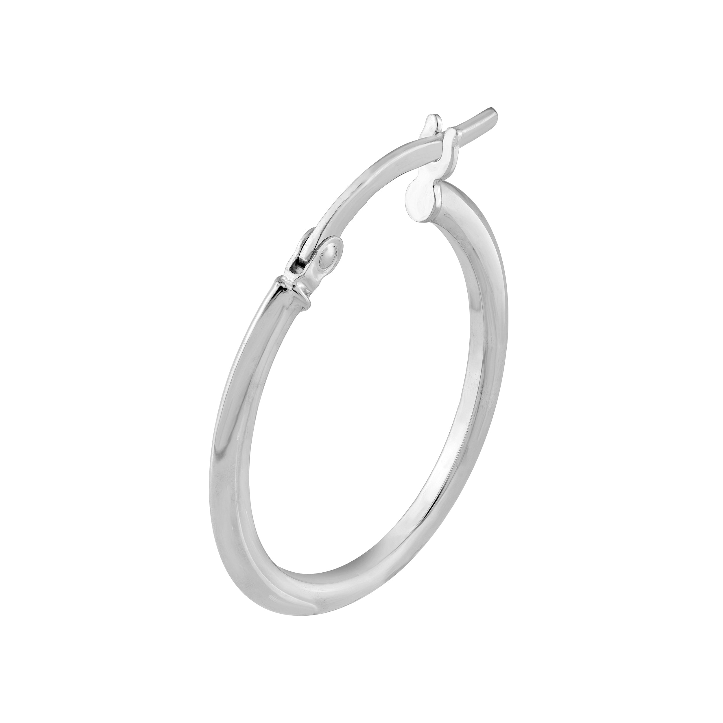 14K Gold 20.00mm Knife Edge Oval Hoop Earrings Birmingham Jewelry Earrings Birmingham Jewelry 