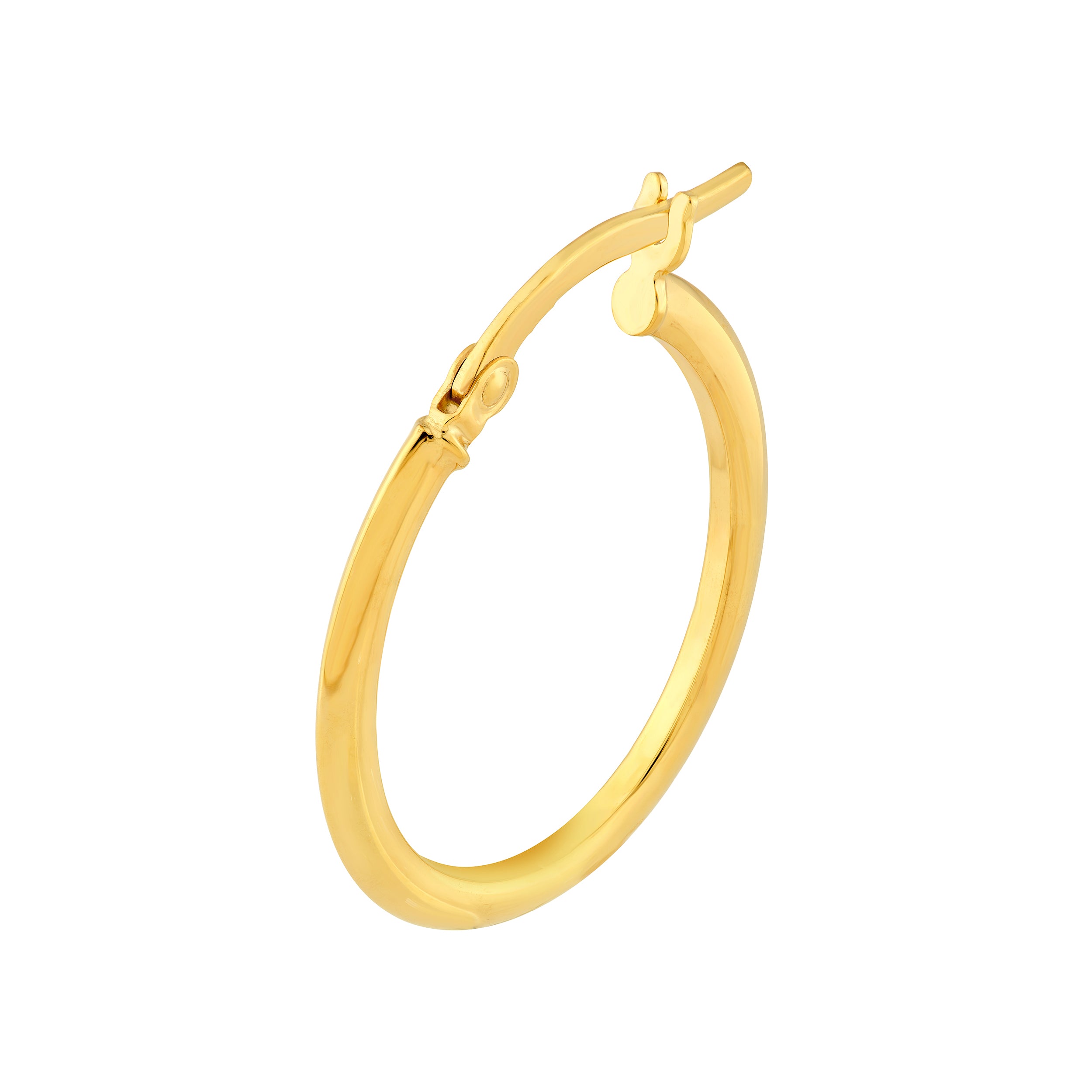 14K Gold 20.00mm Knife Edge Oval Hoop Earrings Birmingham Jewelry Earrings Birmingham Jewelry 