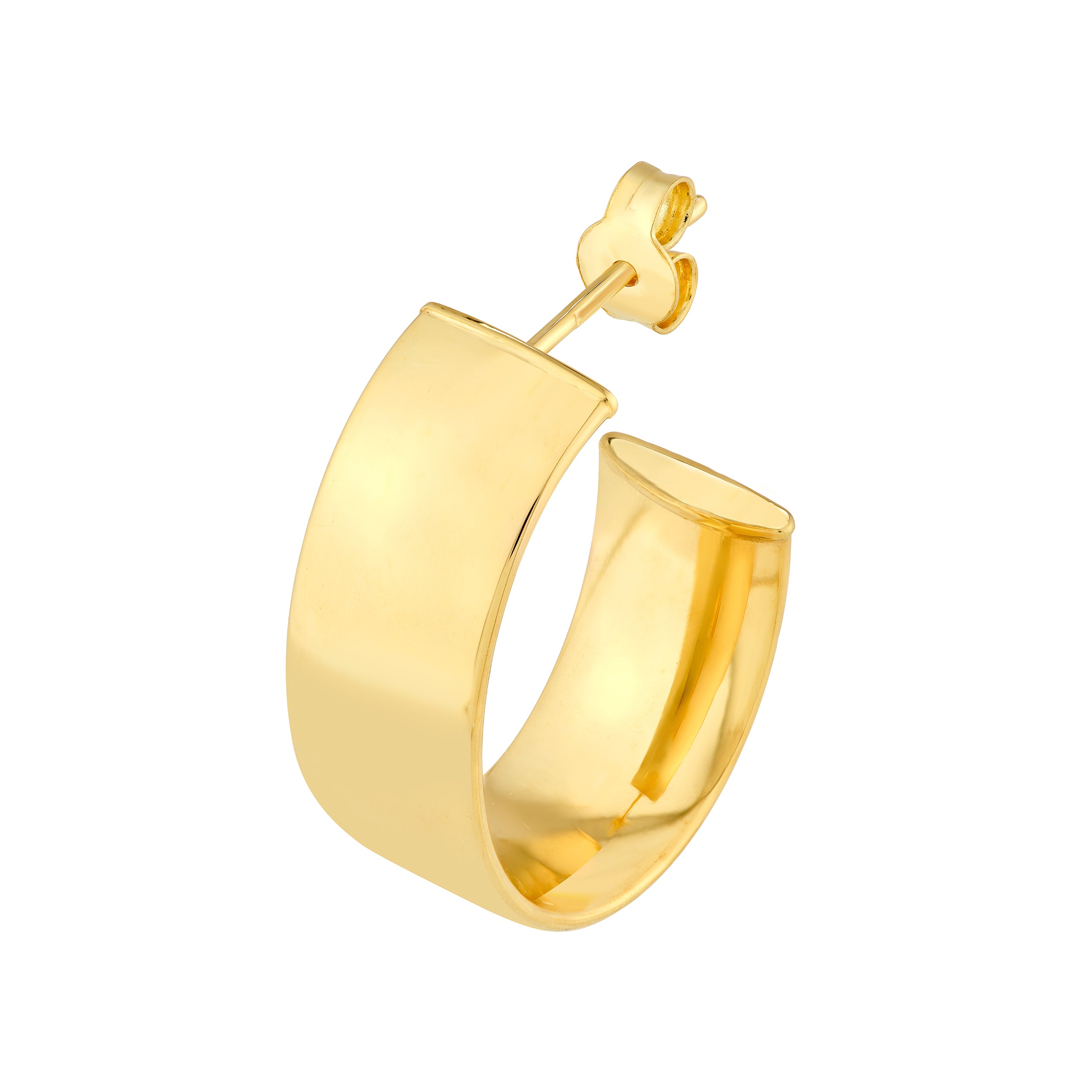 14K Yellow Gold 8.00mm Oval Tube Oval Open Hoop Earrings Birmingham Jewelry Earrings Birmingham Jewelry 