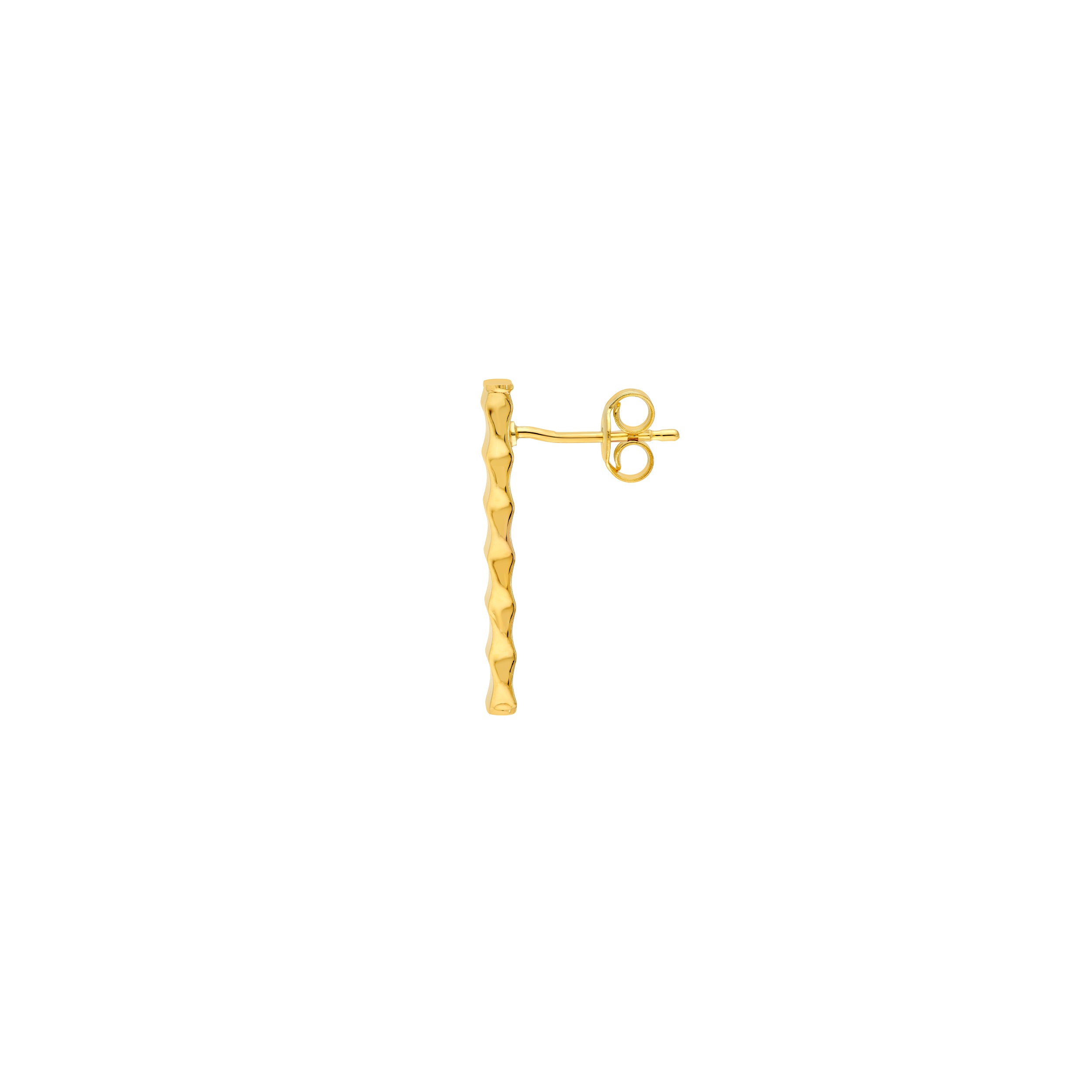 14K Yellow Gold Linear Bar Stud Earrings Birmingham Jewelry Earrings Birmingham Jewelry 