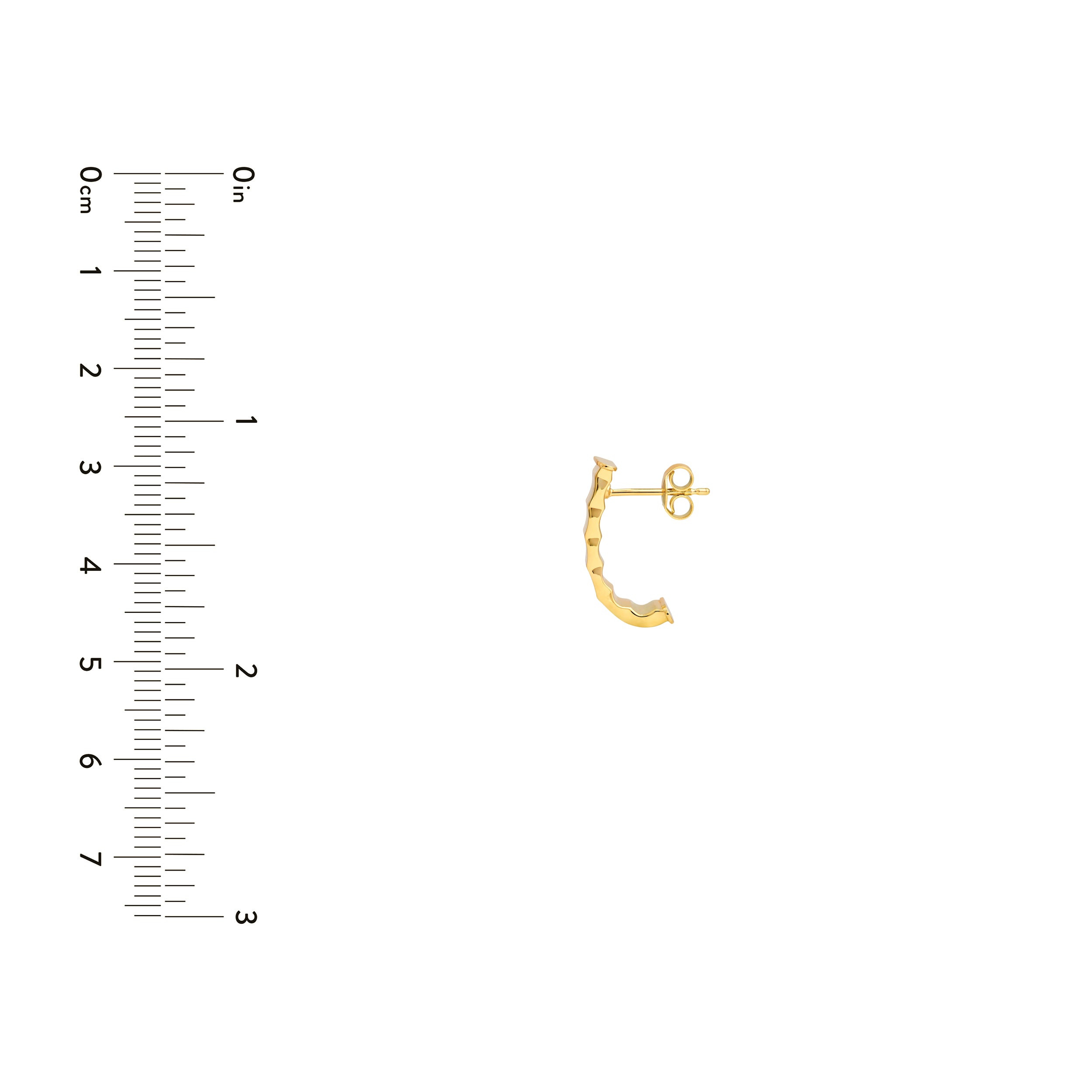 14K Yellow Gold 5.20mm Stampato Rectangular Tube JHoop Earrings Birmingham Jewelry Earrings Birmingham Jewelry 