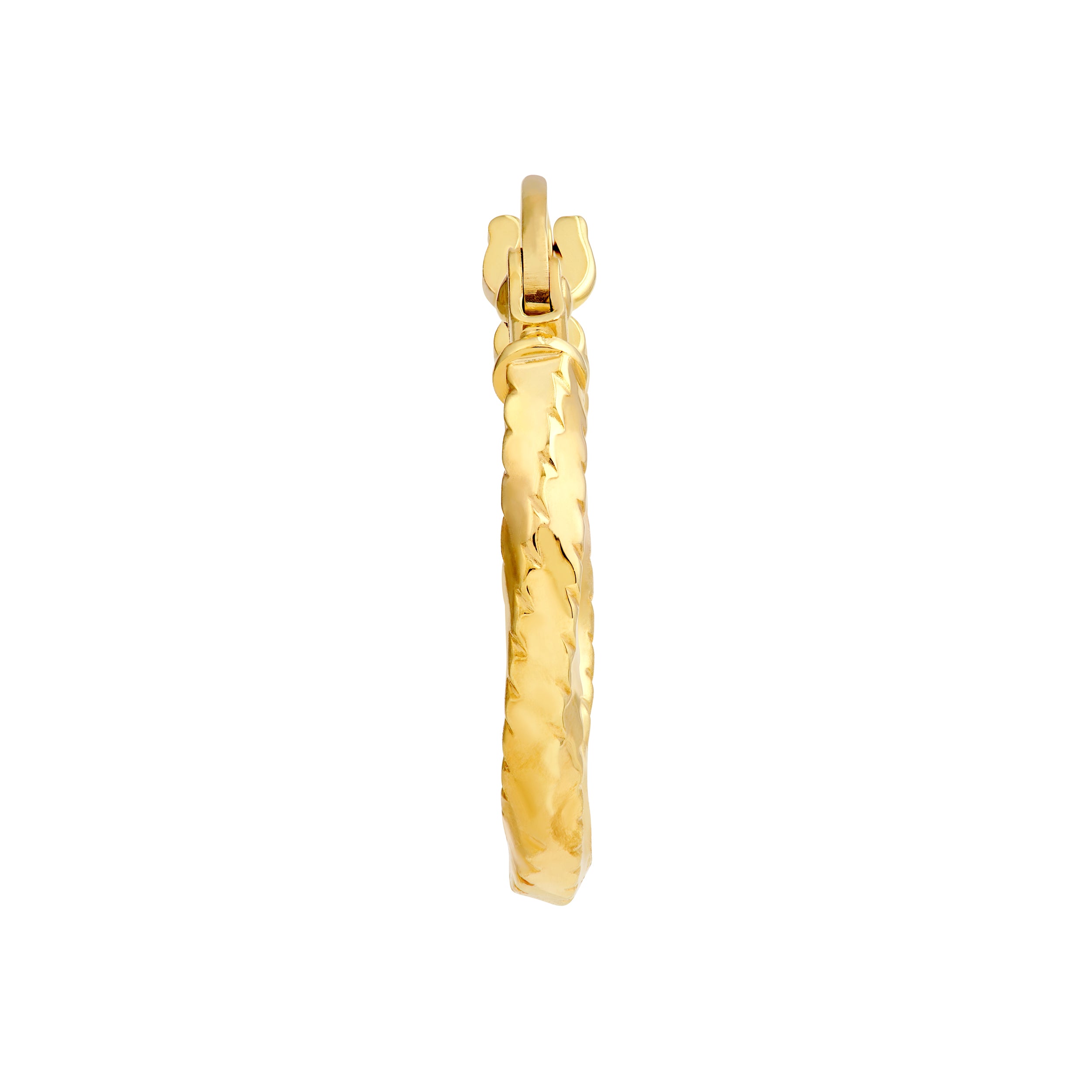 14K Yellow Gold Twisted Square Tube D/C Hoop Earrings Birmingham Jewelry Earrings Birmingham Jewelry 