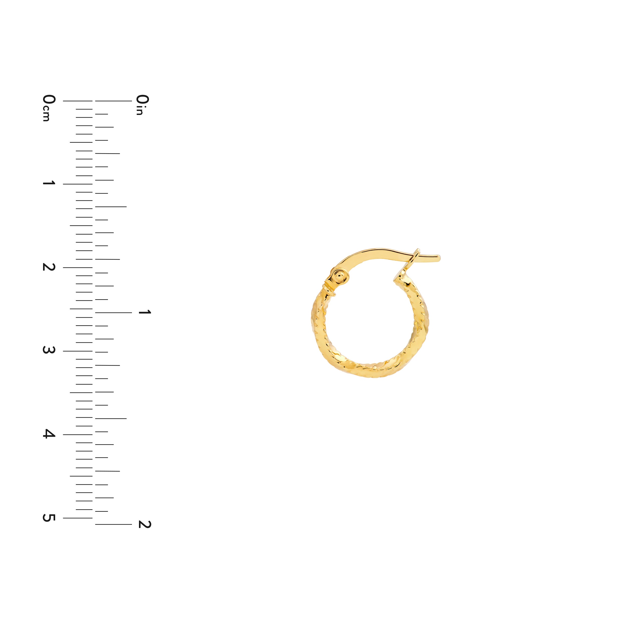 14K Yellow Gold Twisted Square Tube D/C Hoop Earrings Birmingham Jewelry Earrings Birmingham Jewelry 