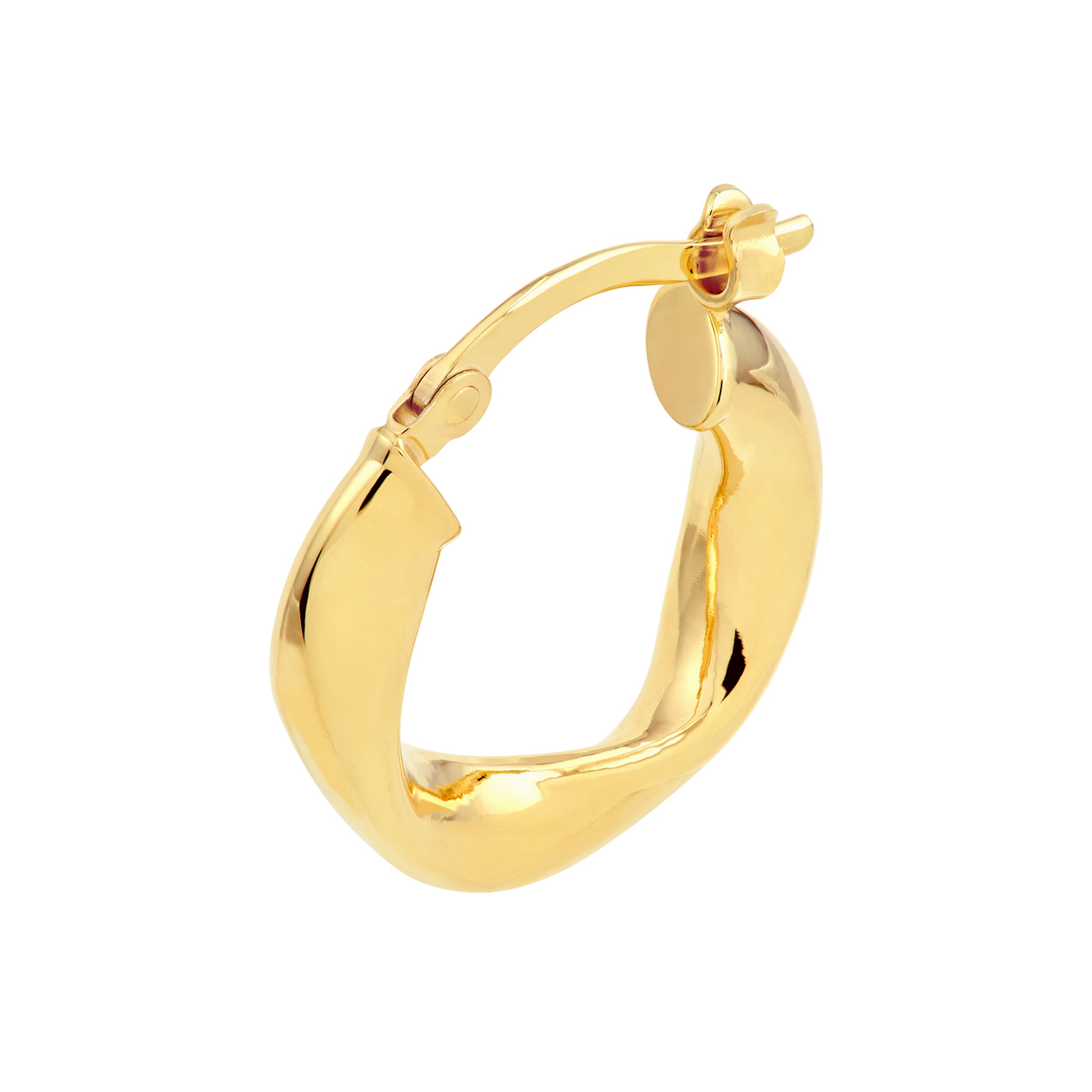 14K Yellow Gold Organic Hoops Birmingham Jewelry Earrings Birmingham Jewelry 
