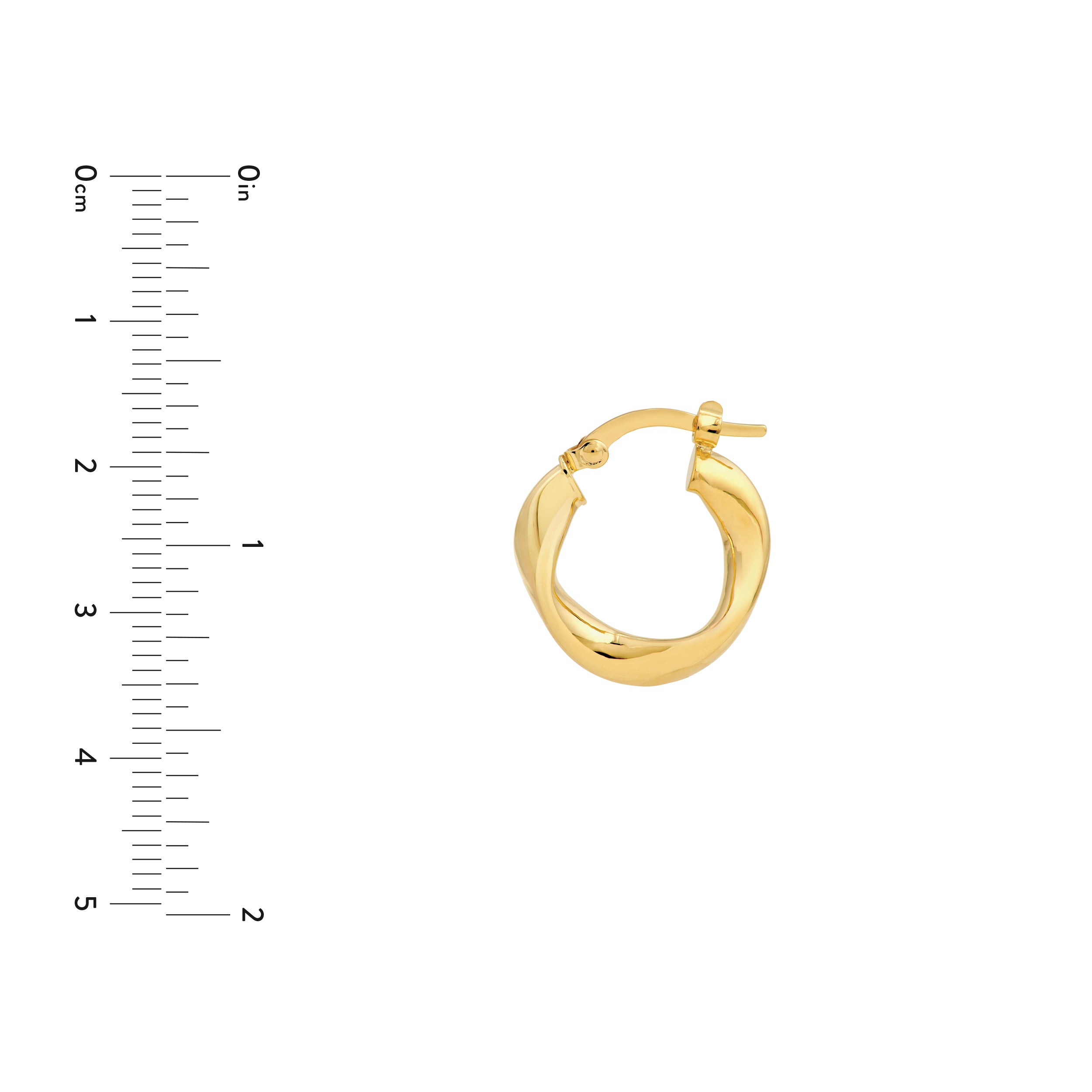 14K Yellow Gold Organic Hoops Birmingham Jewelry Earrings Birmingham Jewelry 