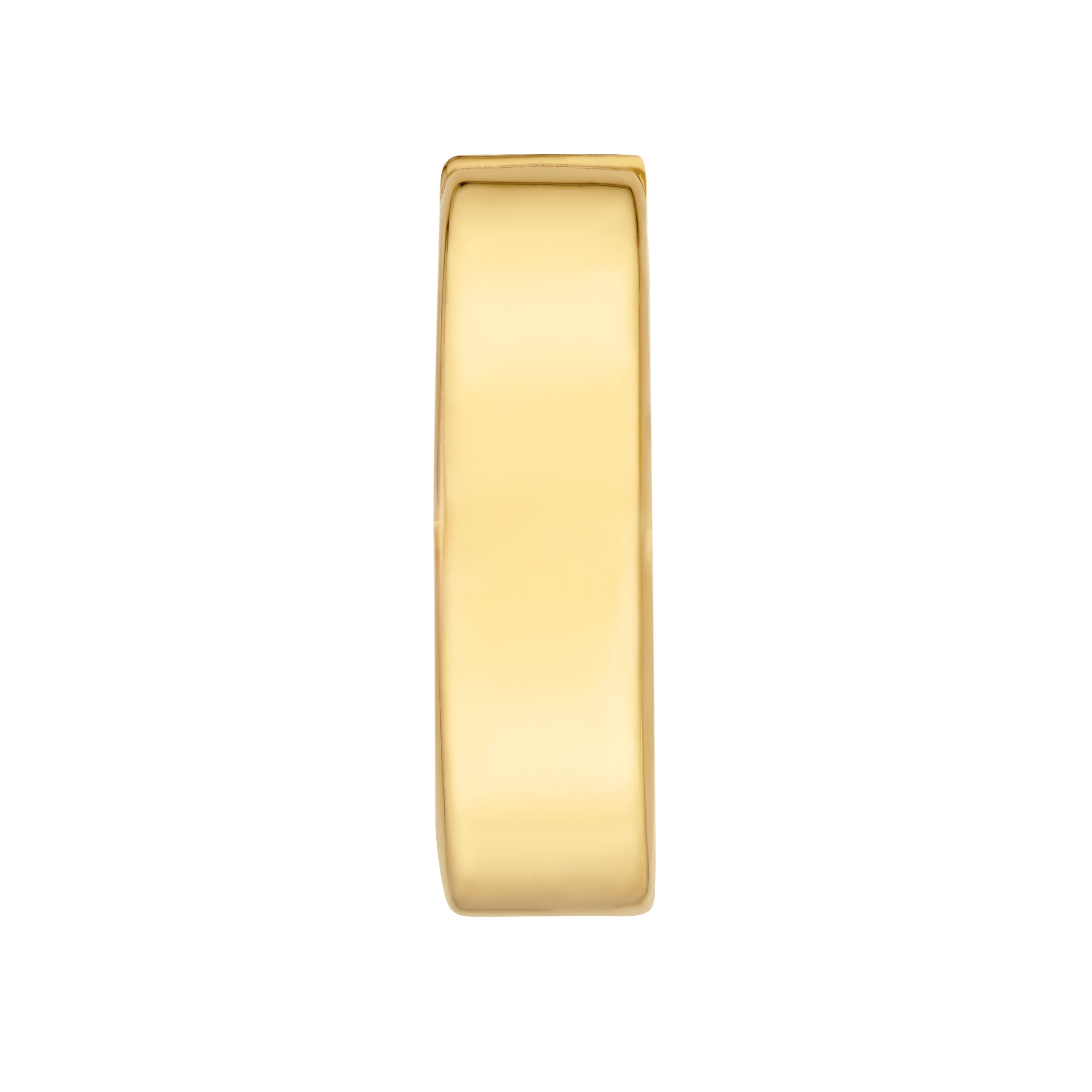 14K Yellow Gold Rectangular Tube Round Open Hoop Earrings Birmingham Jewelry Earrings Birmingham Jewelry 