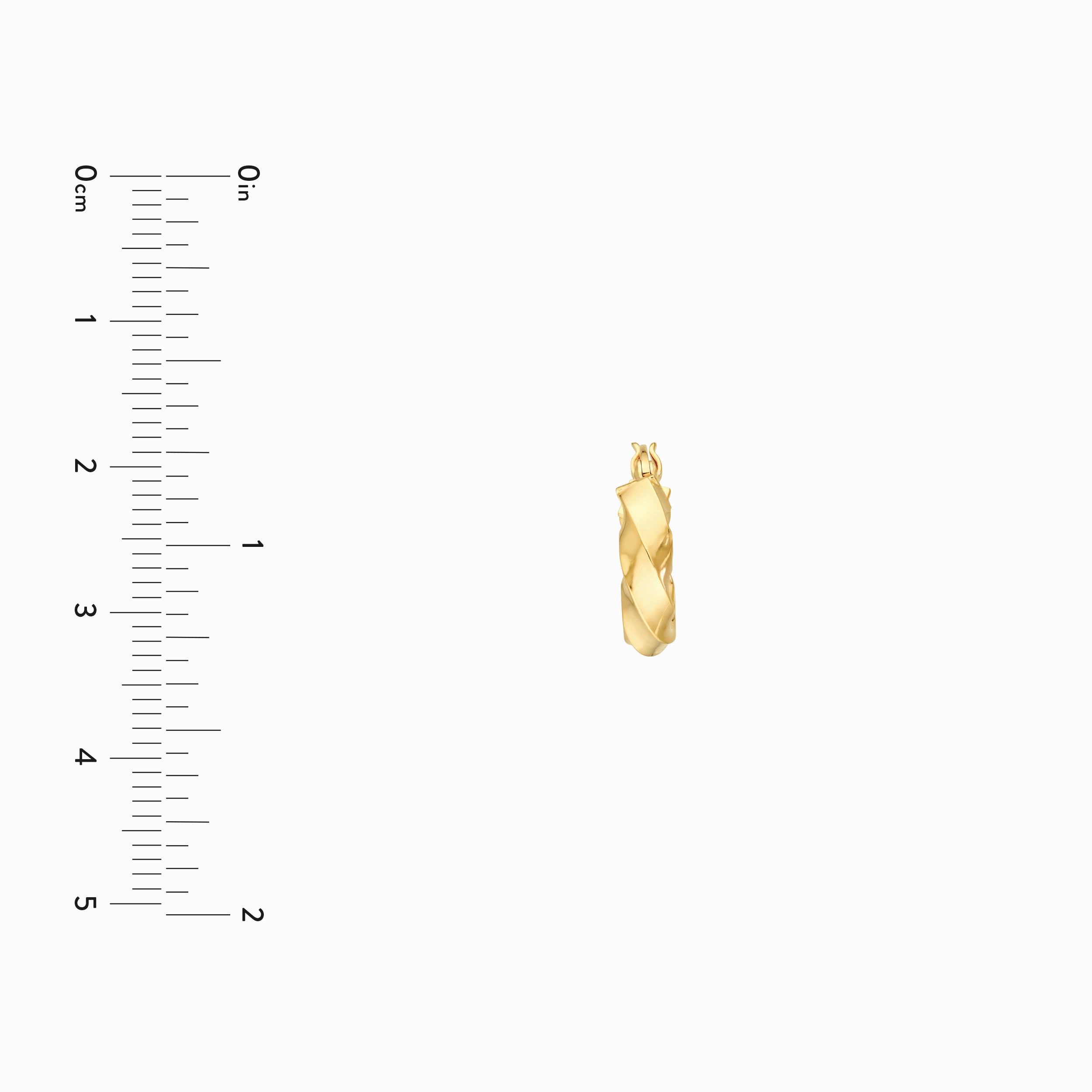 14K Yellow Gold Twisted Squared Tube Round Hoop Earrings Birmingham Jewelry Earrings Birmingham Jewelry 
