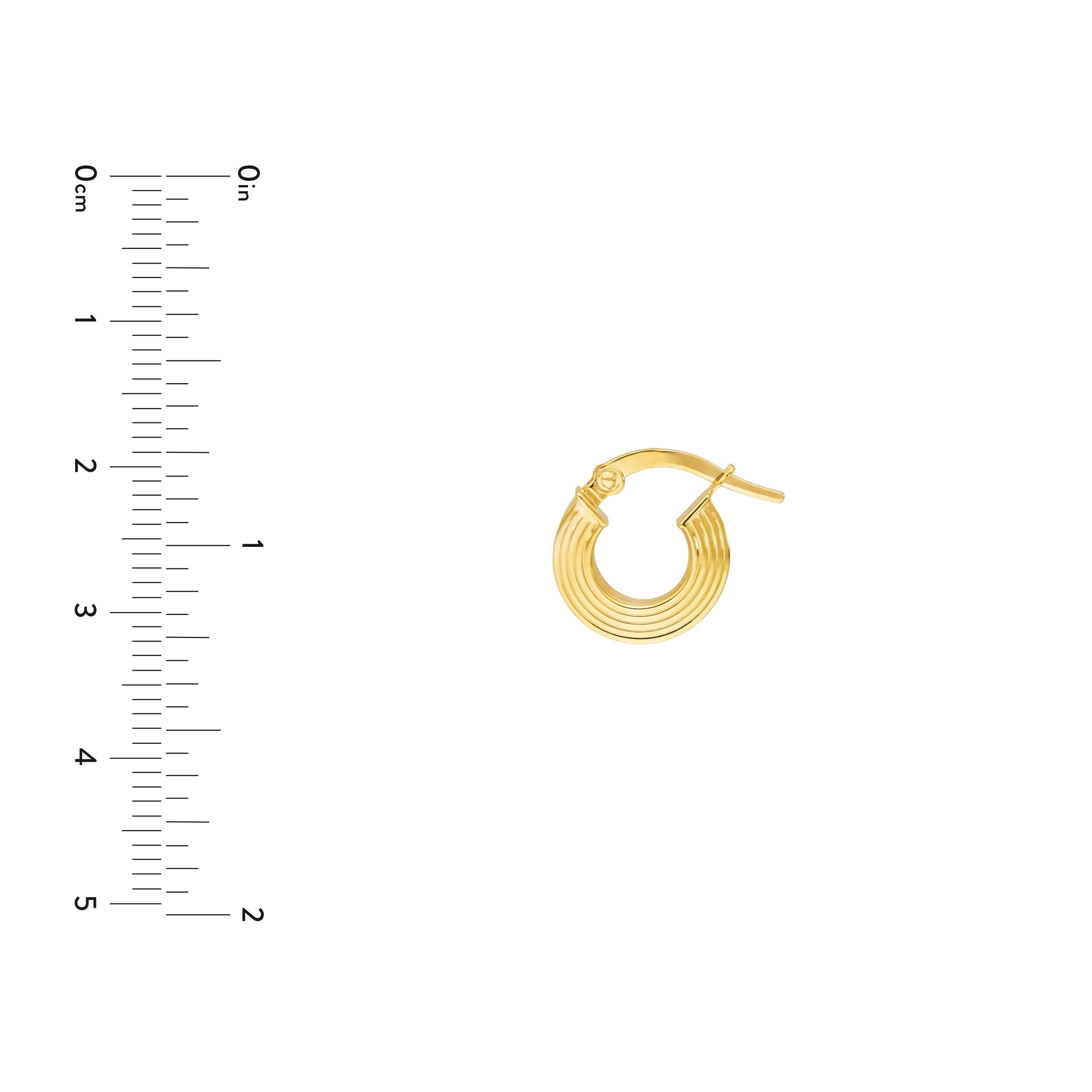 14K Yellow Gold Lined Square Hoops Birmingham Jewelry Earrings Birmingham Jewelry 
