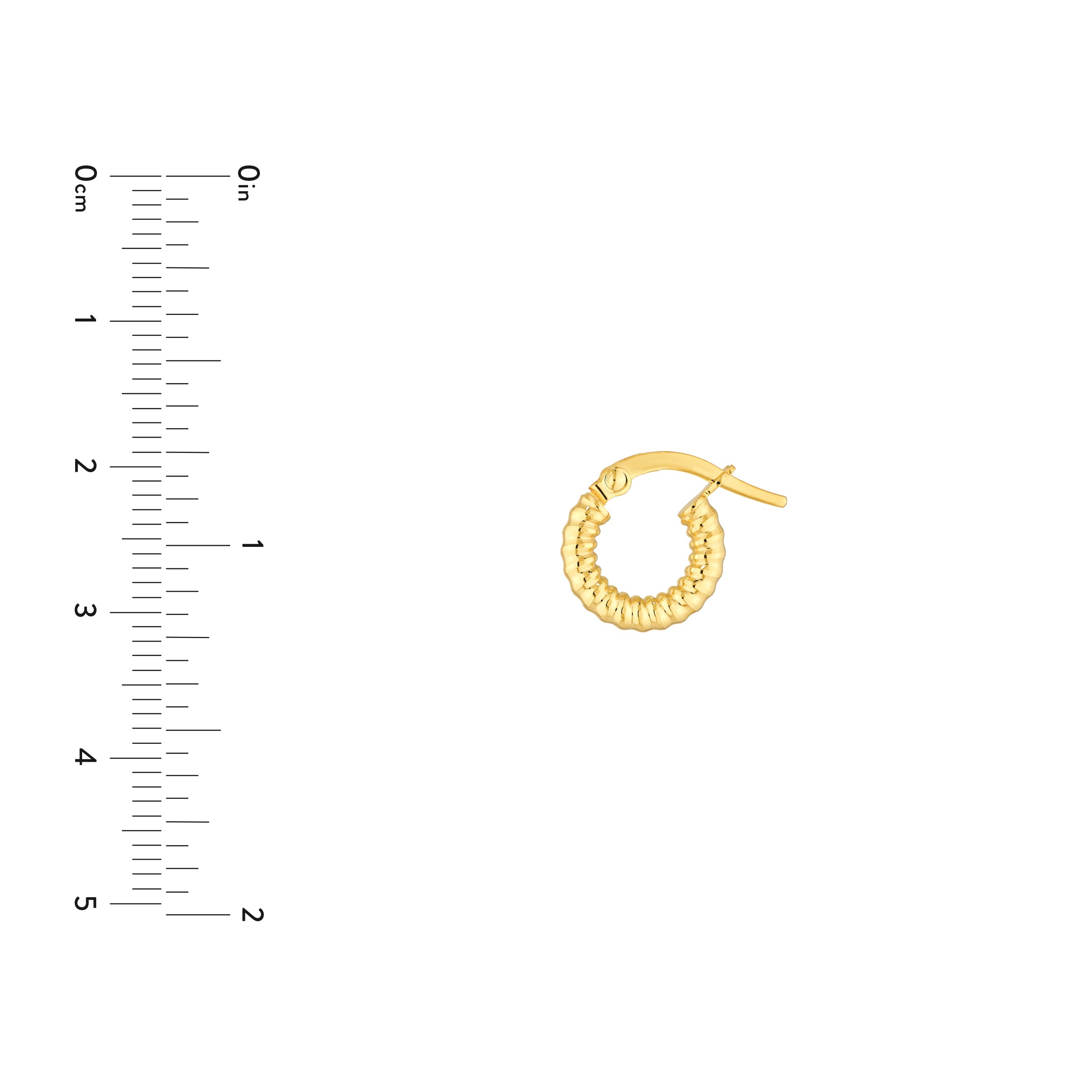 14K Yellow Gold Hammered Round Hoop Earrings Birmingham Jewelry Earrings Birmingham Jewelry 