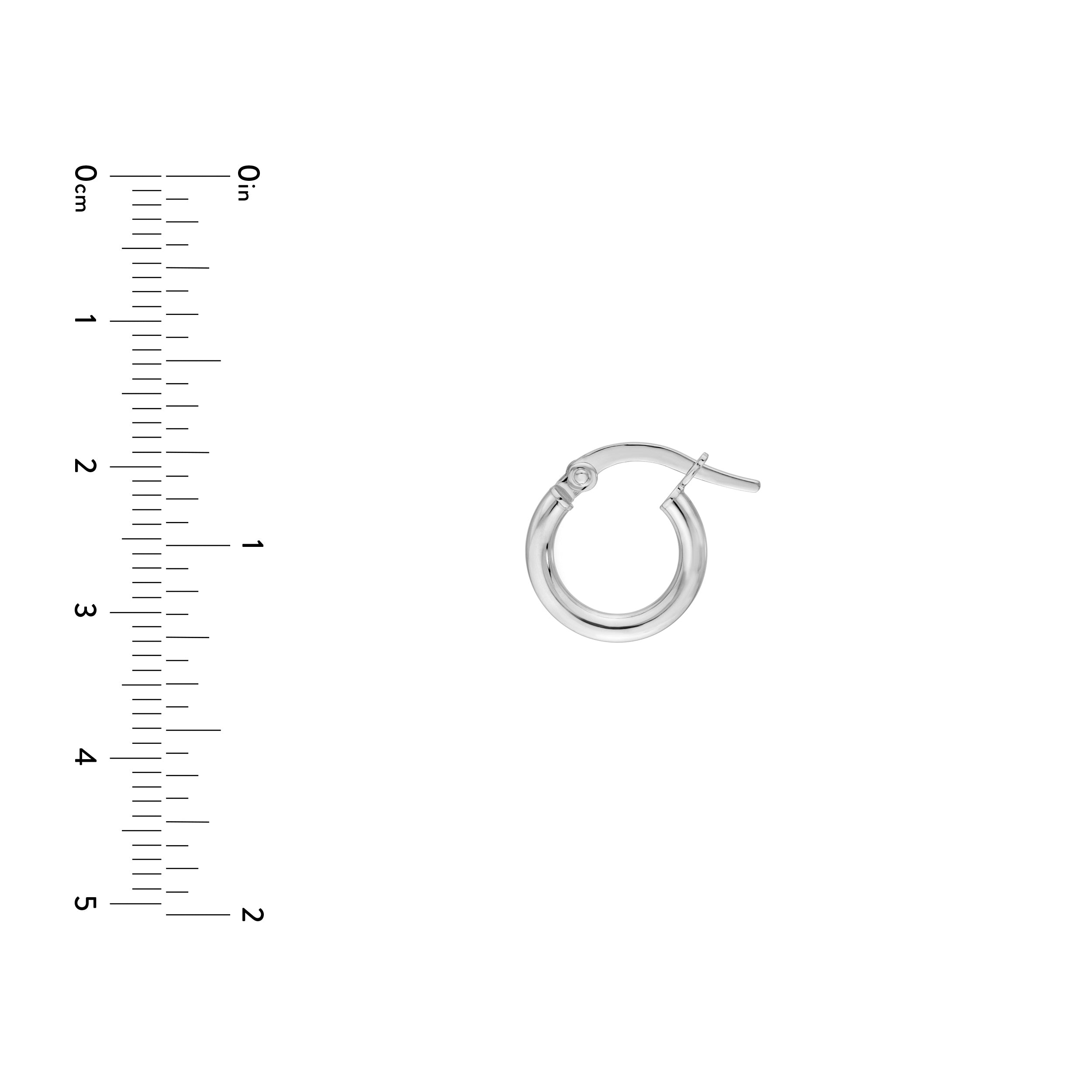 14K Gold 2.00mm Tube Round Hoop Earrings Birmingham Jewelry Earrings Birmingham Jewelry 