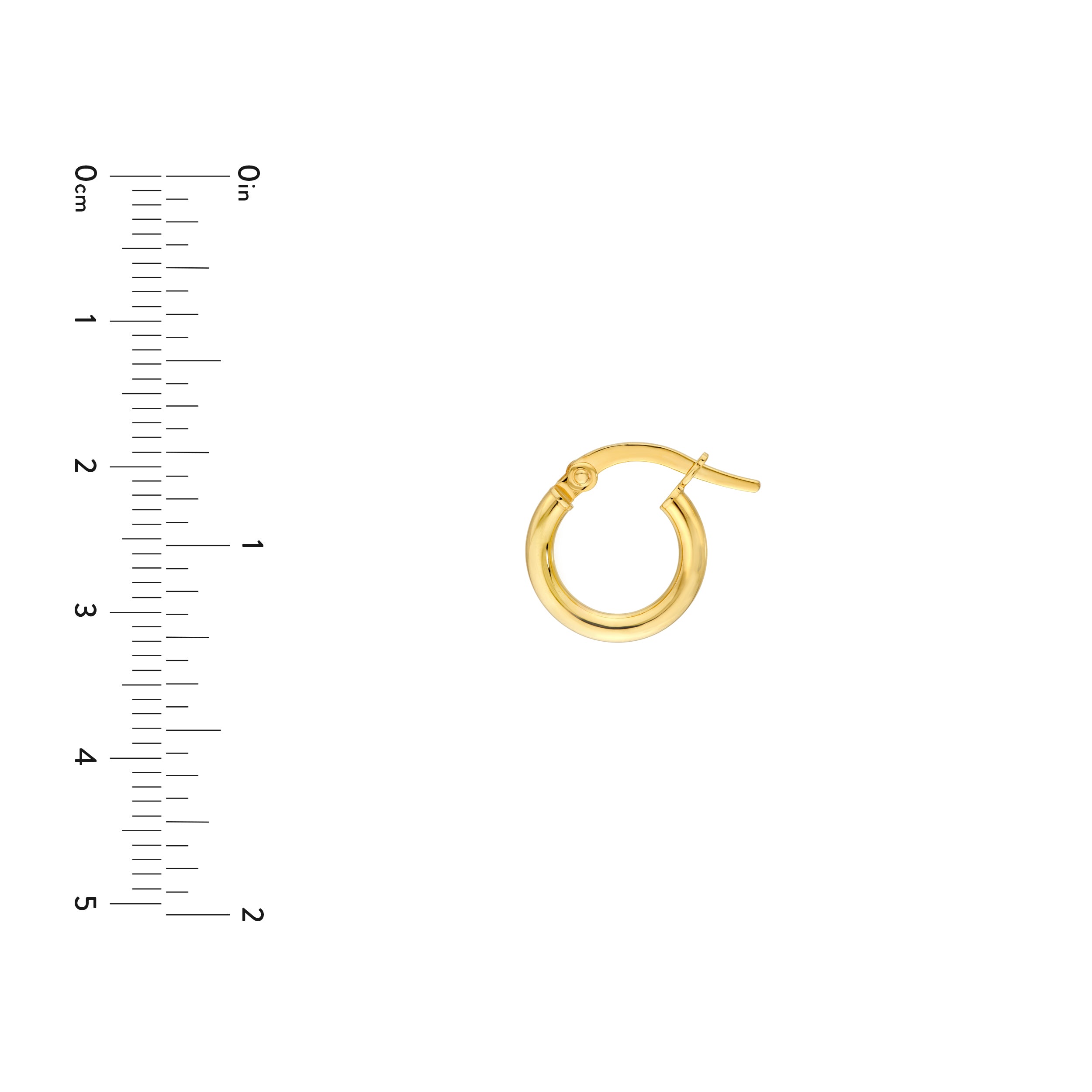 14K Gold 2.00mm Tube Round Hoop Earrings Birmingham Jewelry Earrings Birmingham Jewelry 