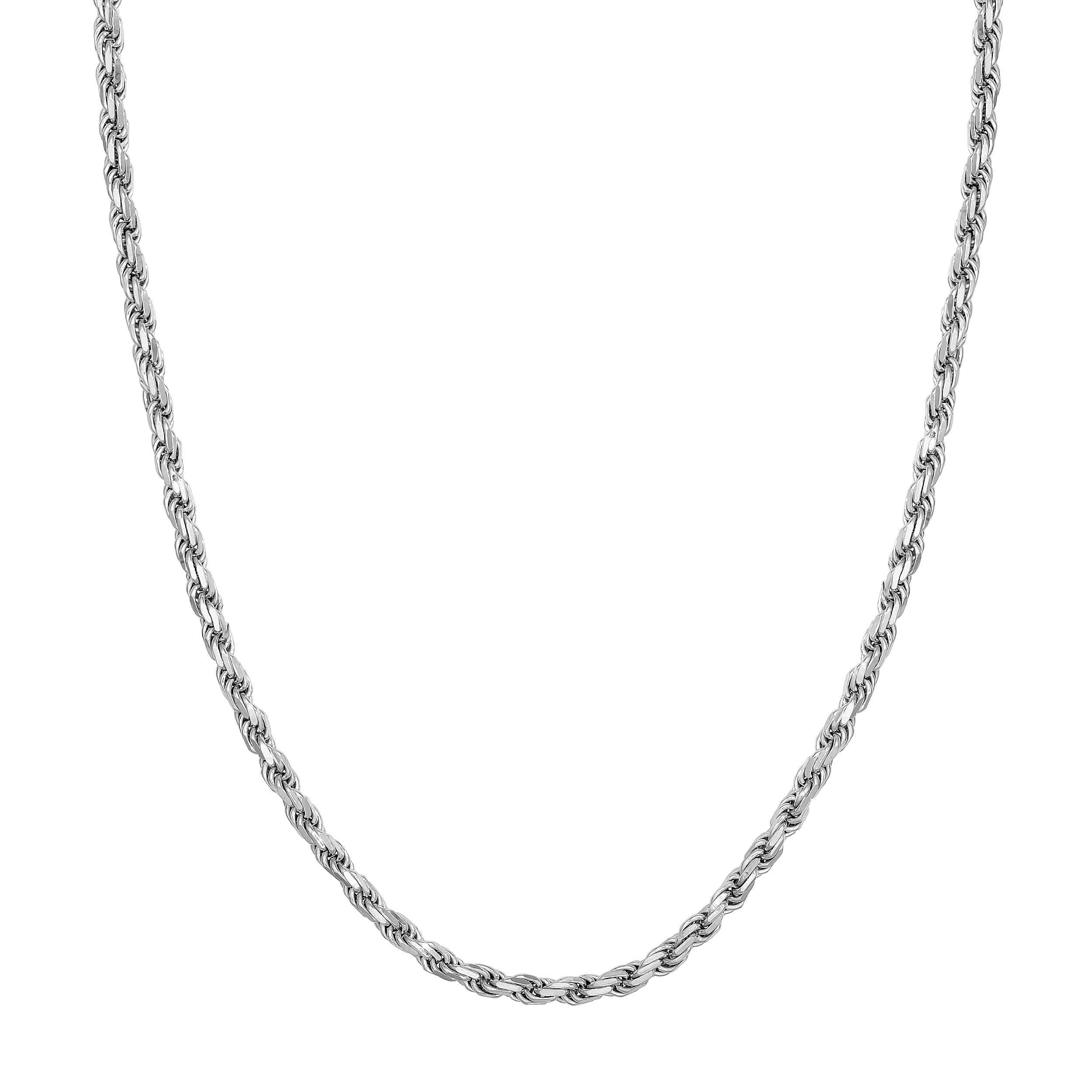 Sterling Silver 3.60mm D/C Rope Chain