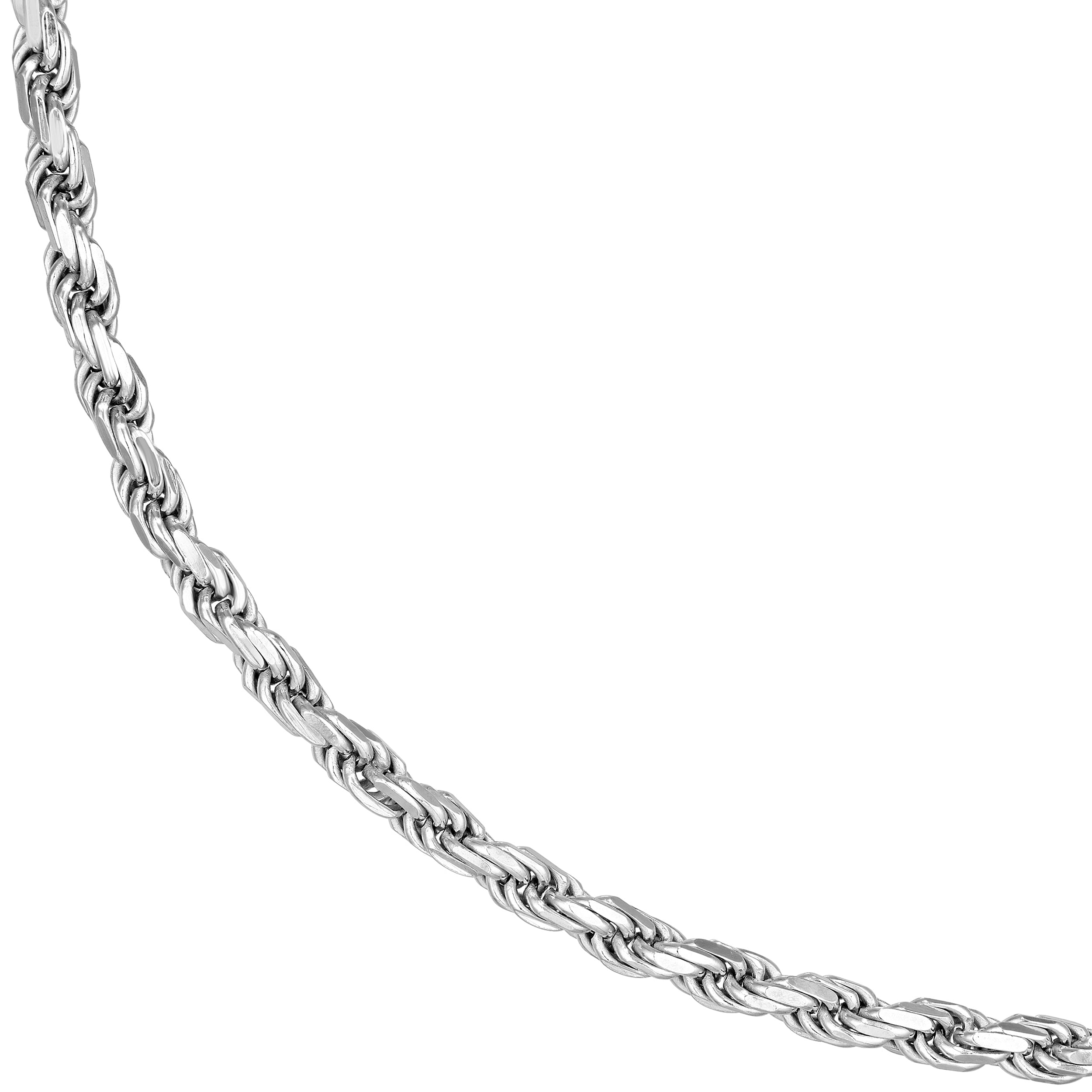 Sterling Silver 3.60mm D/C Rope Chain