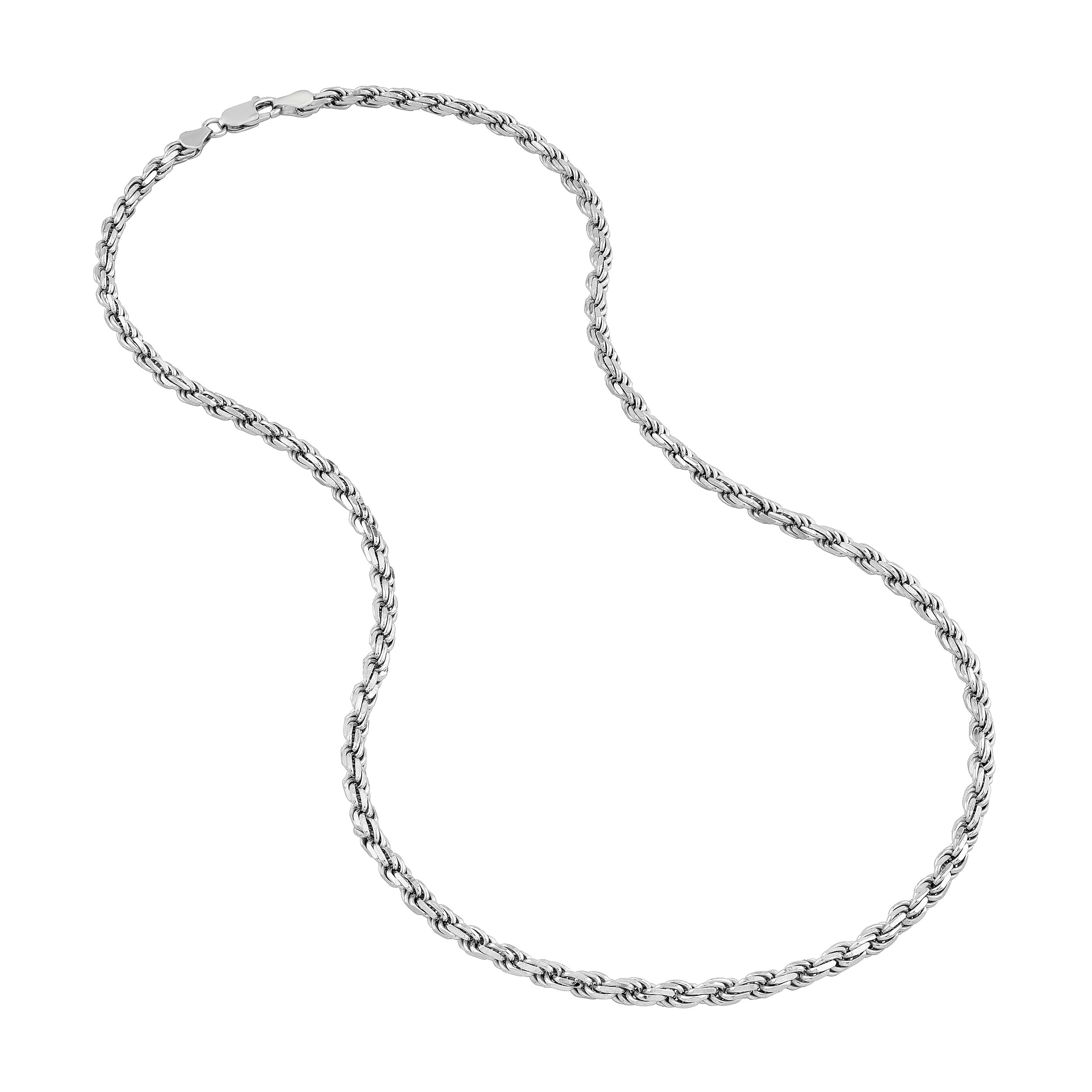Sterling Silver 3.60mm D/C Rope Chain