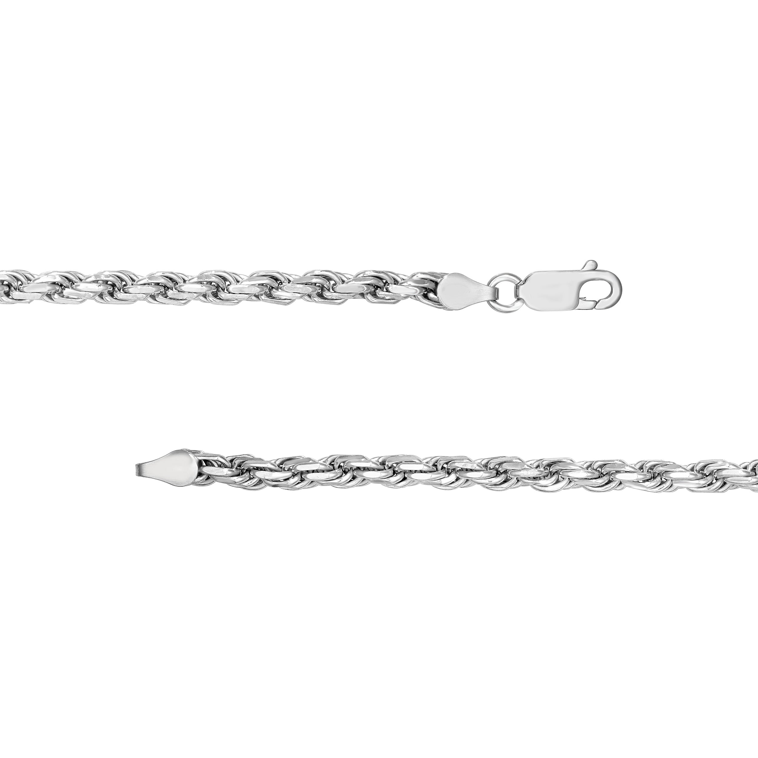 Sterling Silver 3.60mm D/C Rope Chain