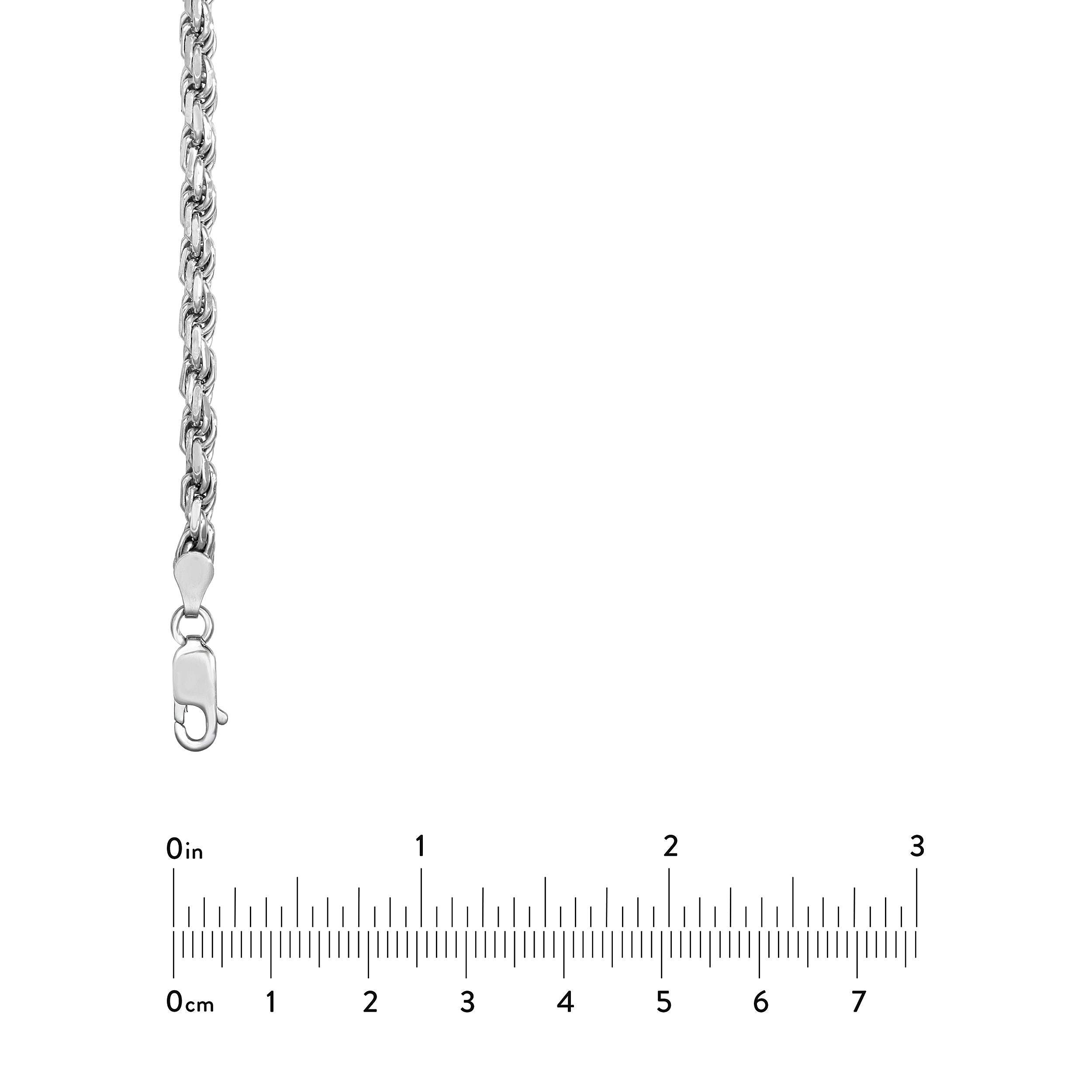 Sterling Silver 3.60mm D/C Rope Chain