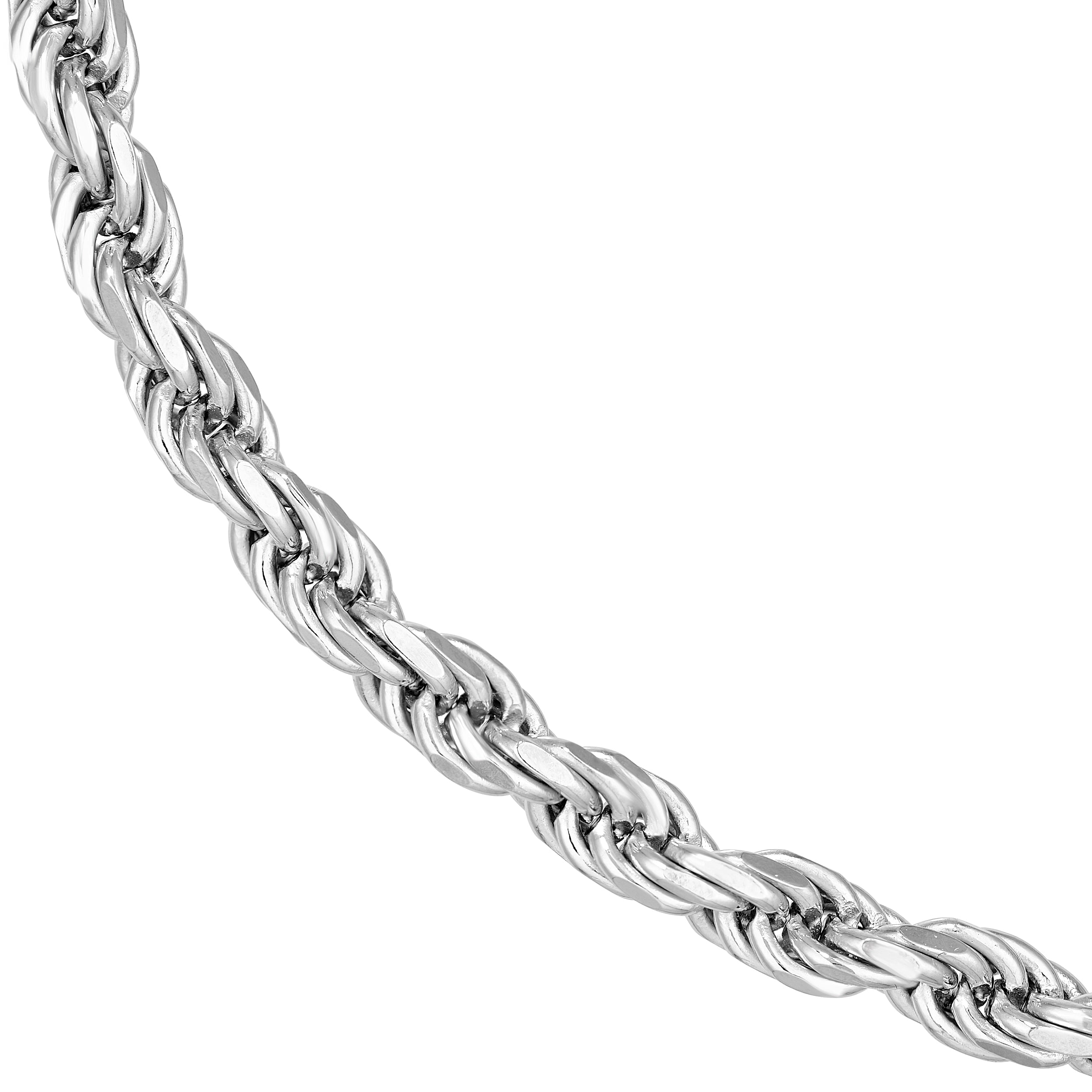 Sterling Silver 4.30mm D/C Rope Chain