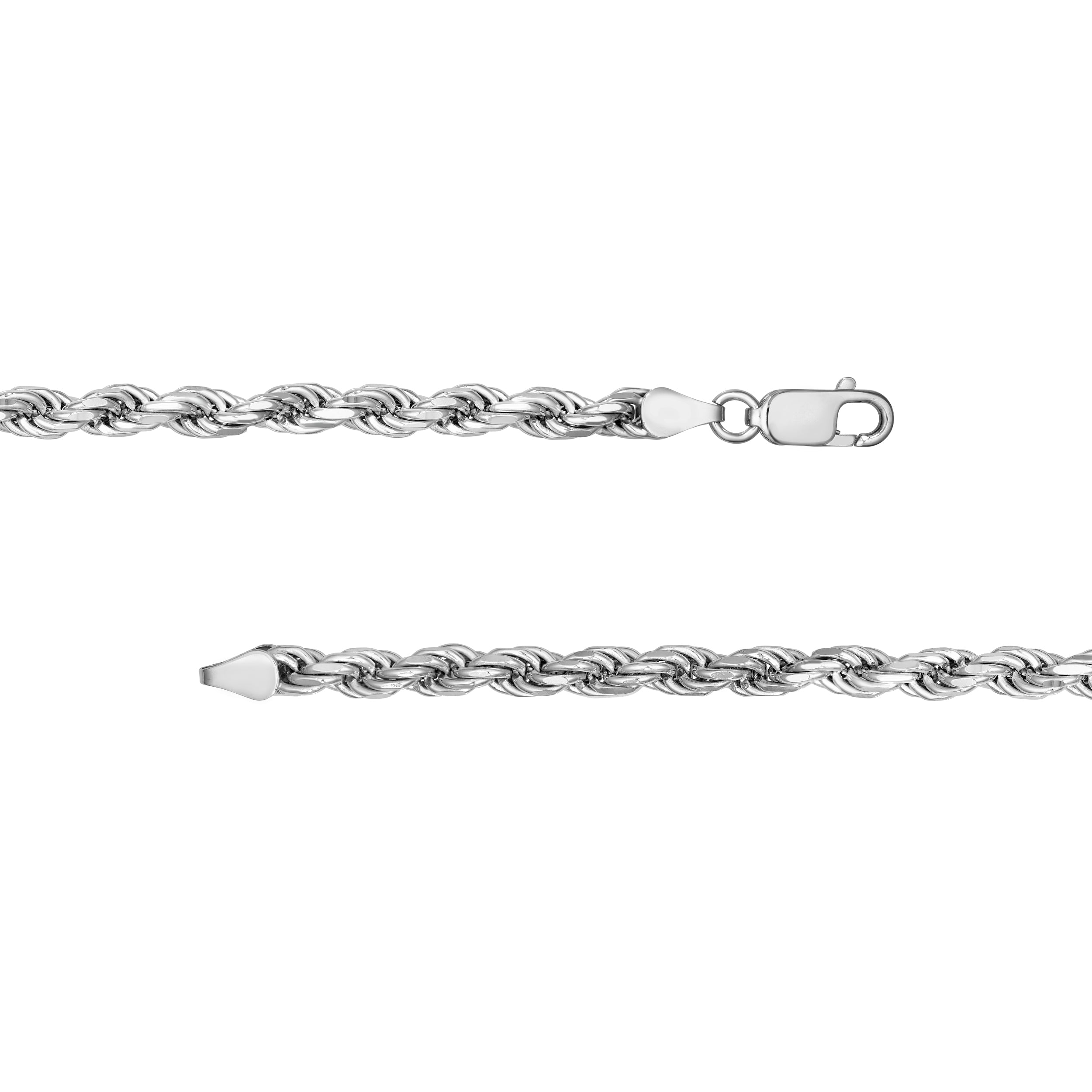 Sterling Silver 4.30mm D/C Rope Chain