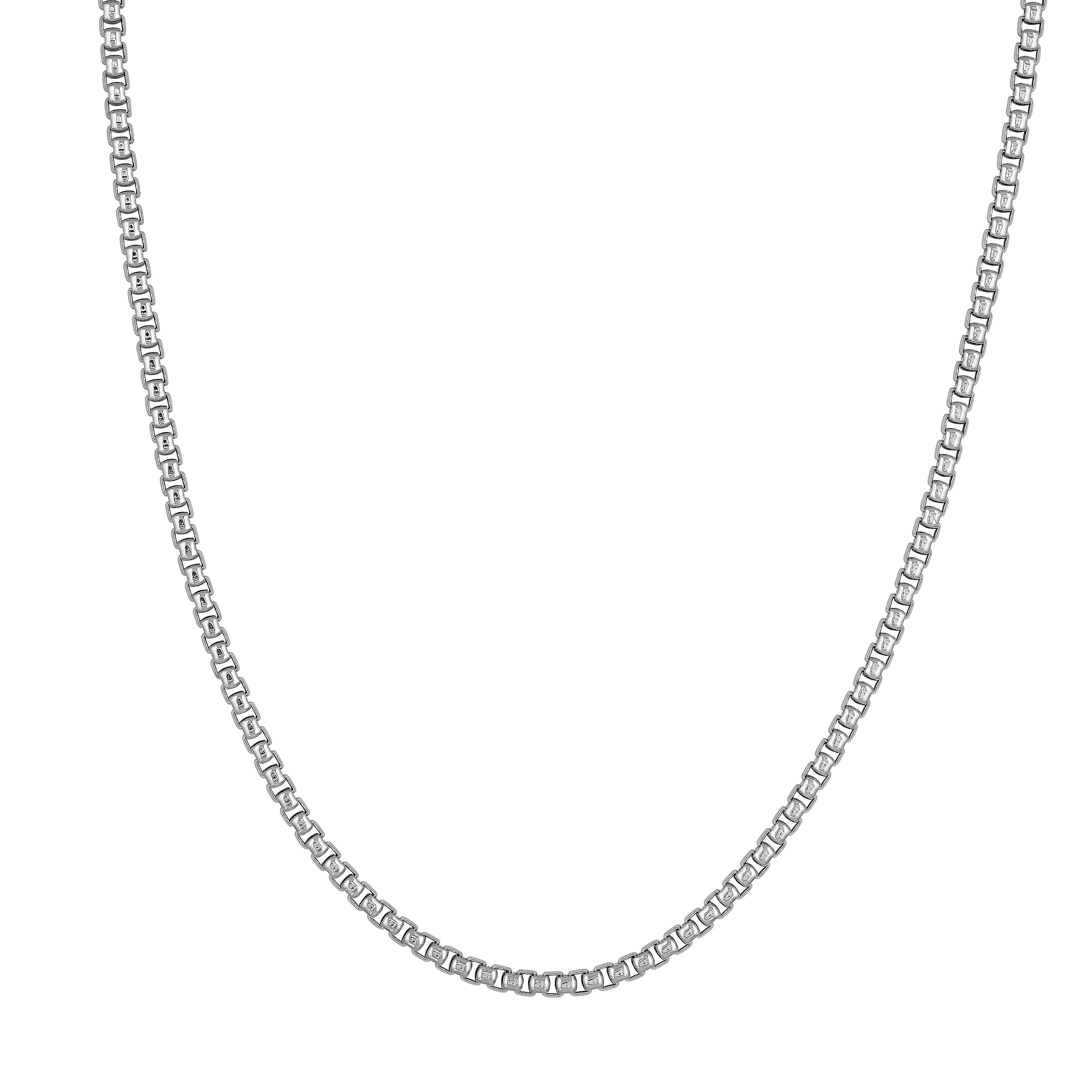 Sterling Silver 3.30mm Round Box Chain