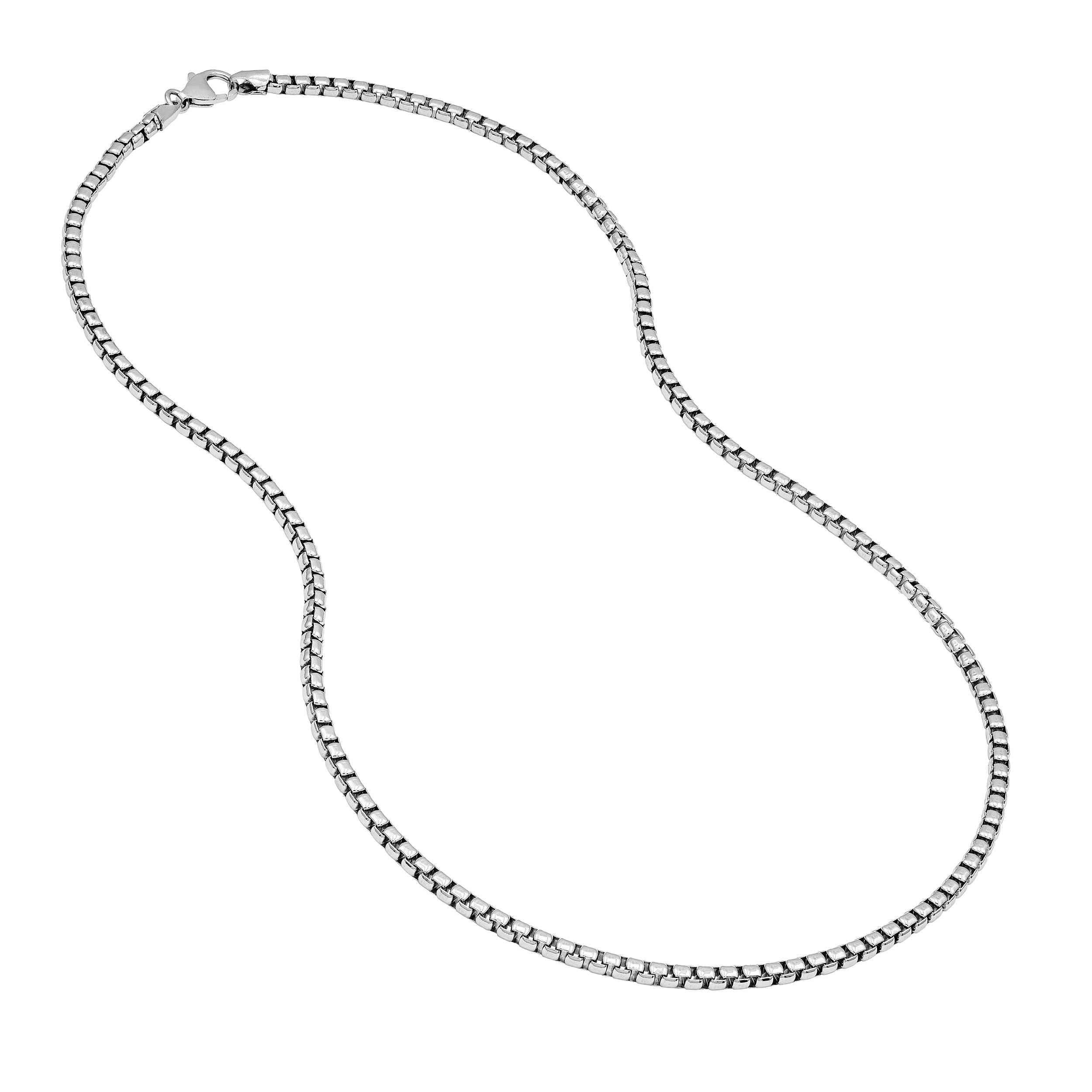 Sterling Silver 3.30mm Round Box Chain