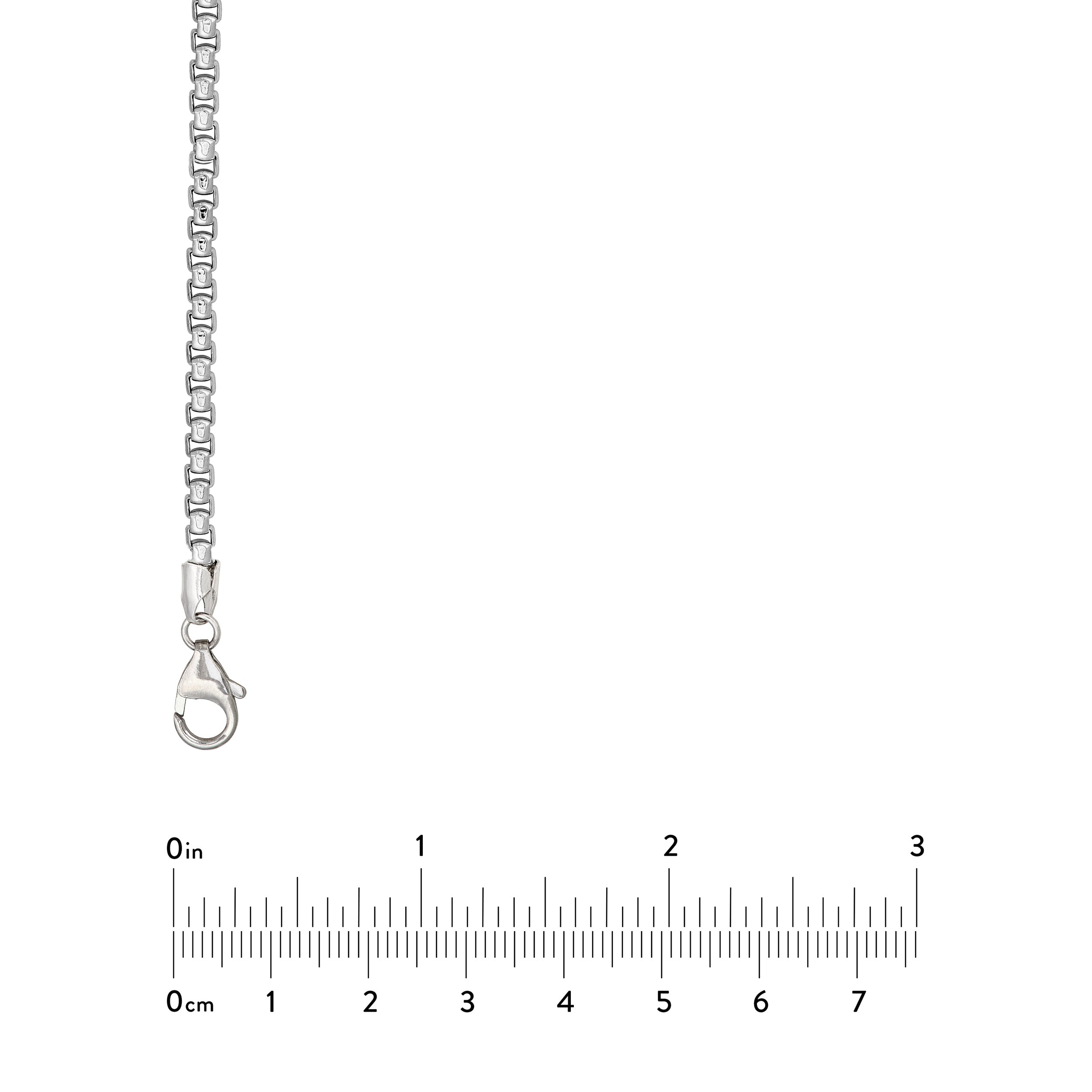 Sterling Silver 3.30mm Round Box Chain