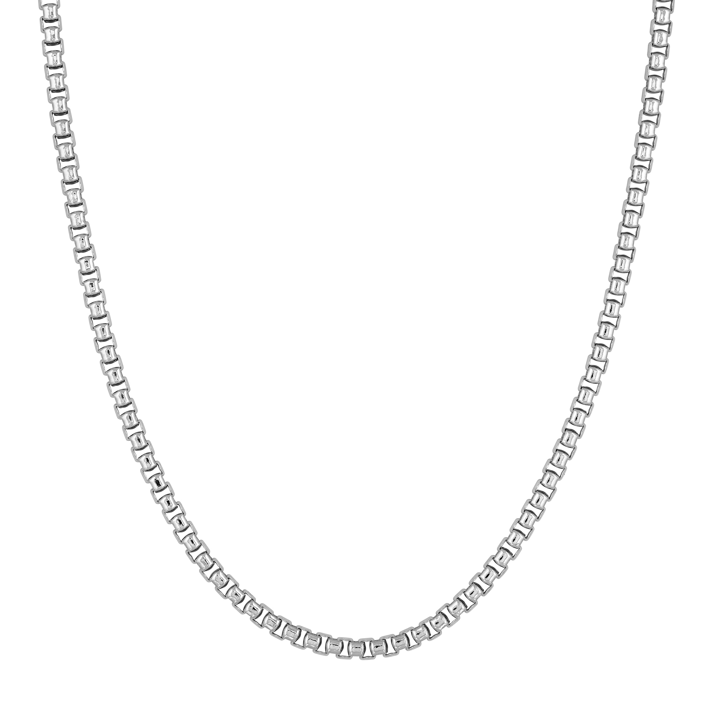 Sterling Silver 4.00mm Round Box Chain