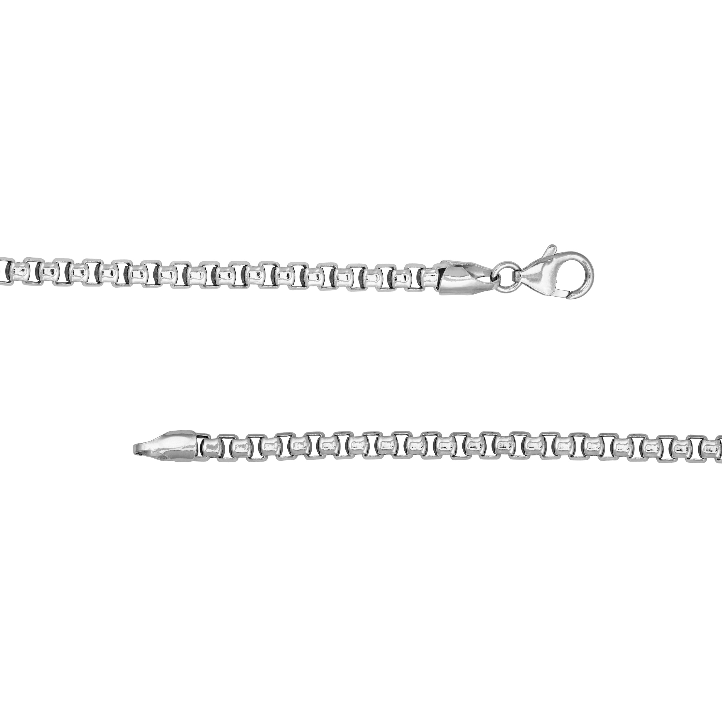 Sterling Silver 4.00mm Round Box Chain