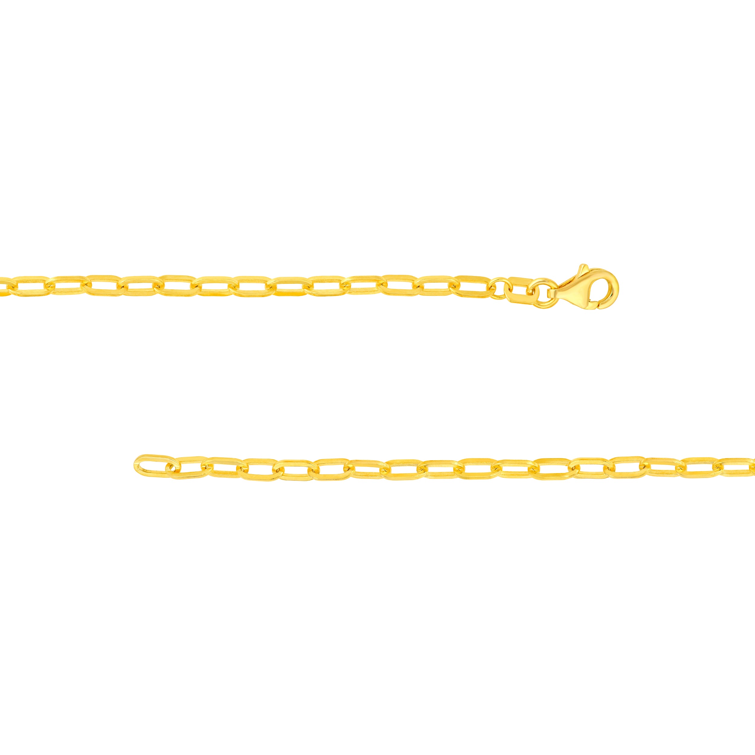 14K Yellow Gold 1-1/8ct Tsavorite Half Paper Clip Half Tennis Necklace Birmingham Jewelry Necklace Birmingham Jewelry 