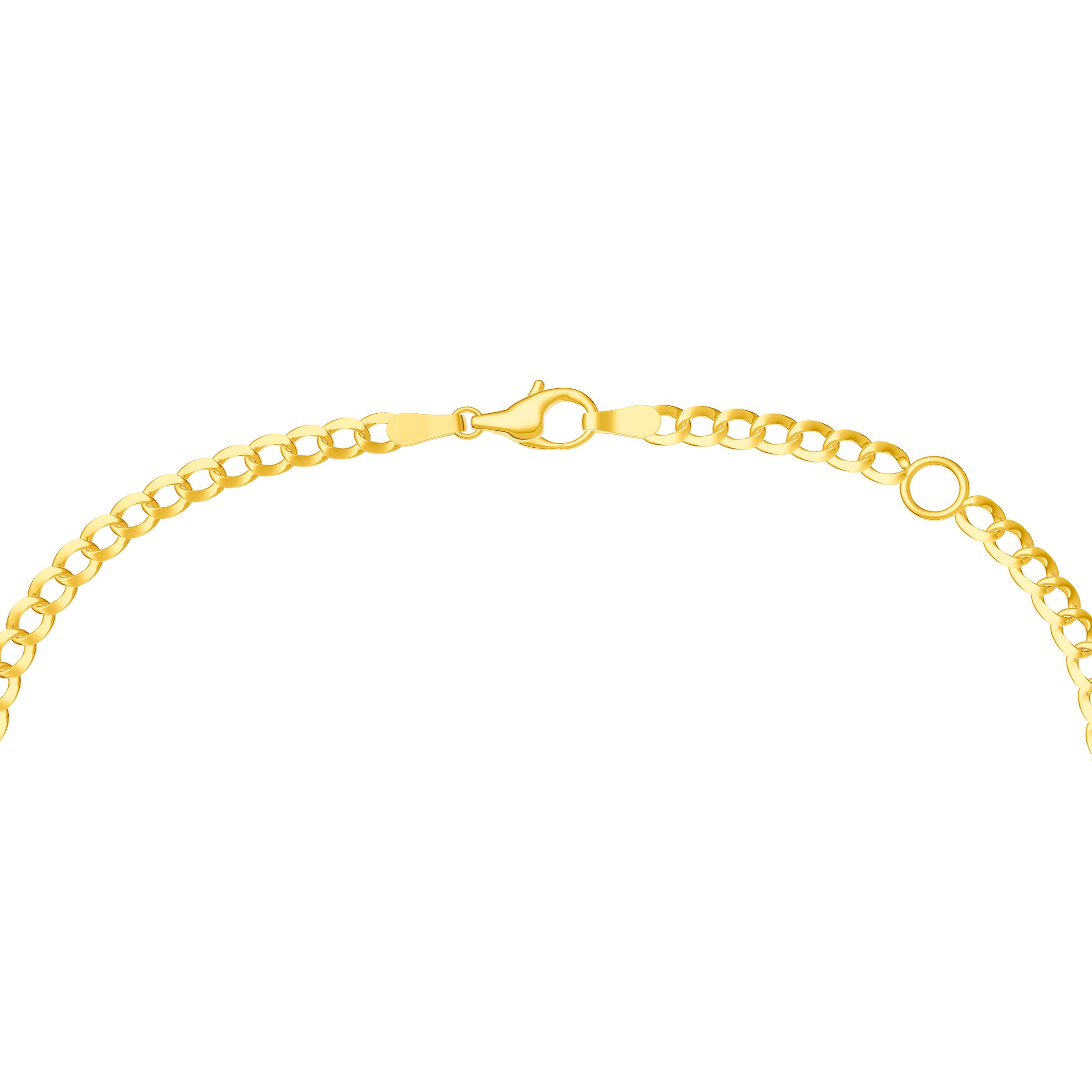 14K Yellow Gold Pear Purple Amethyst Curb Bracelet