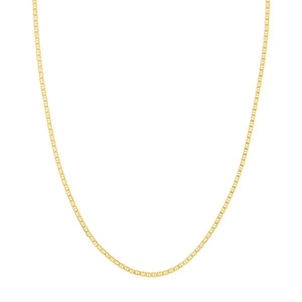 Birmingham Jewelry - 10K Yellow Gold 2.30mm Mariner Chain with Lobster Lock - Birmingham Jewelry