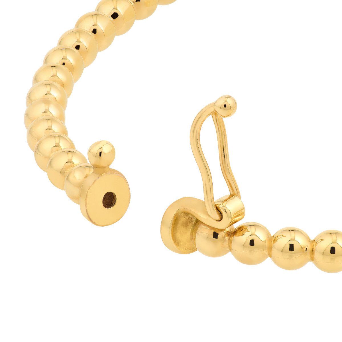 10K Yellow Gold Polished Ball Bangle Bracelet Birmingham Jewelry Bangle Bracelet Birmingham Jewelry 