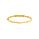 Birmingham Jewelry - 10K Yellow Gold Square Etched Bangle Double Sided - Birmingham Jewelry