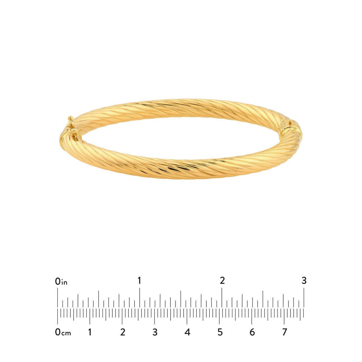 Birmingham Jewelry - 10K Yellow Gold Twisted Tube Bangle Bracelet - Birmingham Jewelry