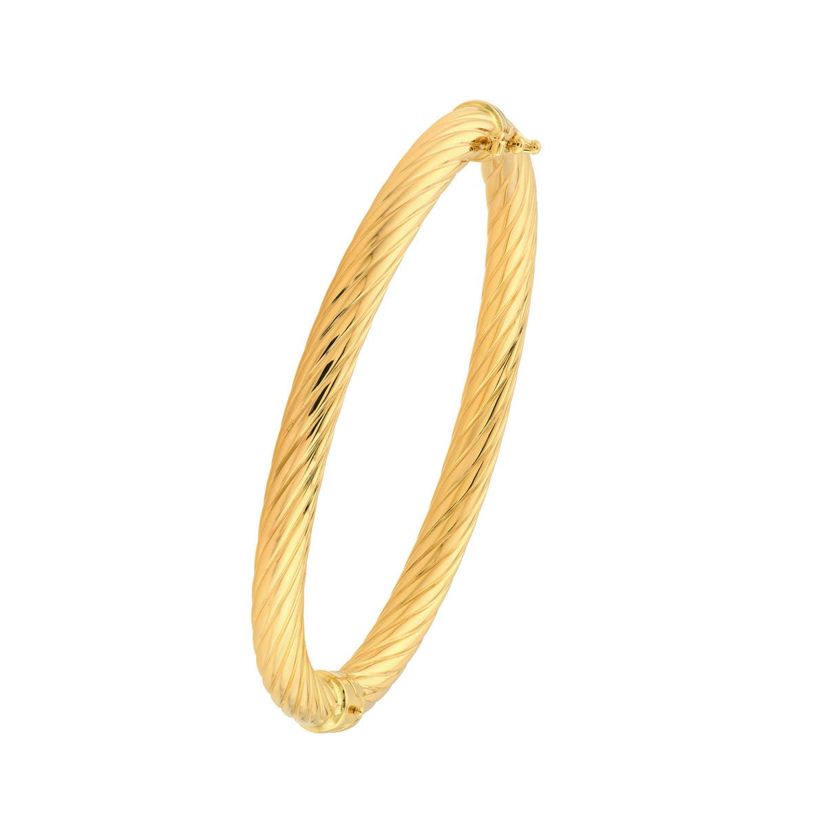 Birmingham Jewelry - 10K Yellow Gold Twisted Tube Bangle Bracelet - Birmingham Jewelry