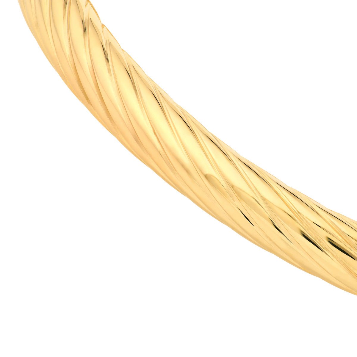 Birmingham Jewelry - 10K Yellow Gold Twisted Tube Bangle Bracelet - Birmingham Jewelry