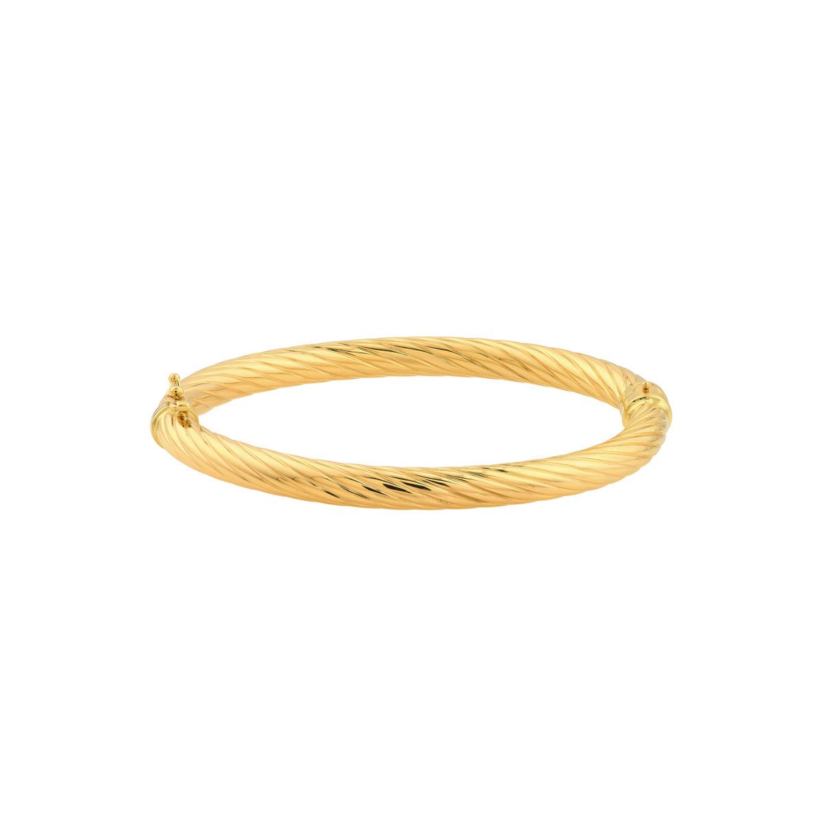 Birmingham Jewelry - 10K Yellow Gold Twisted Tube Bangle Bracelet - Birmingham Jewelry