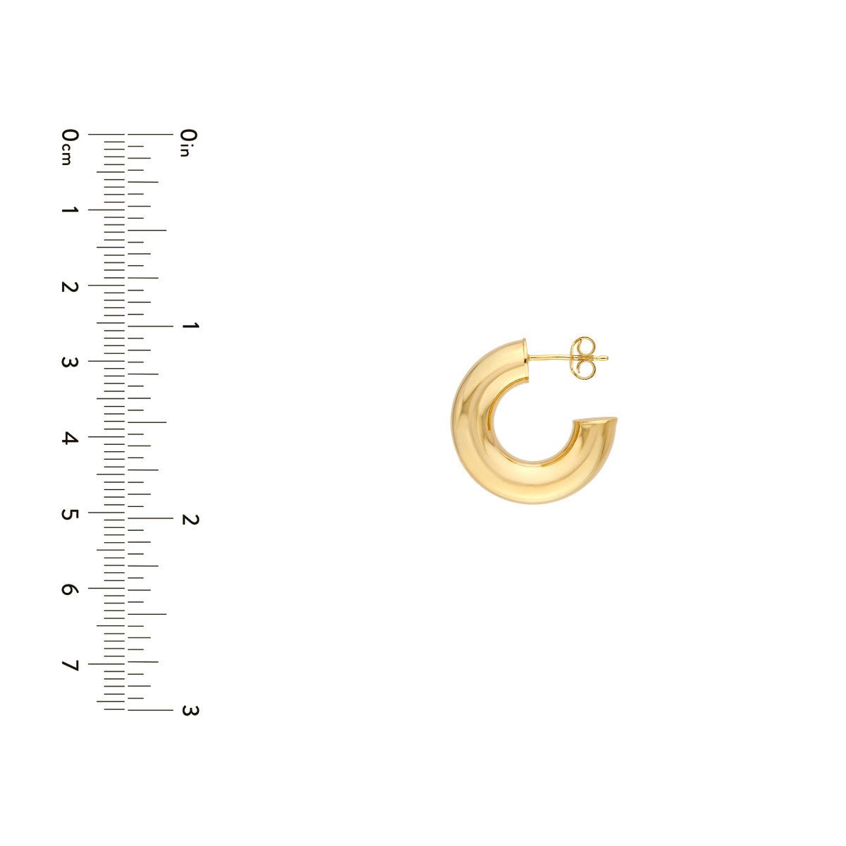 Birmingham Jewelry - 14K Gold 10.00mm Polished Open Hoop Earrings - Birmingham Jewelry