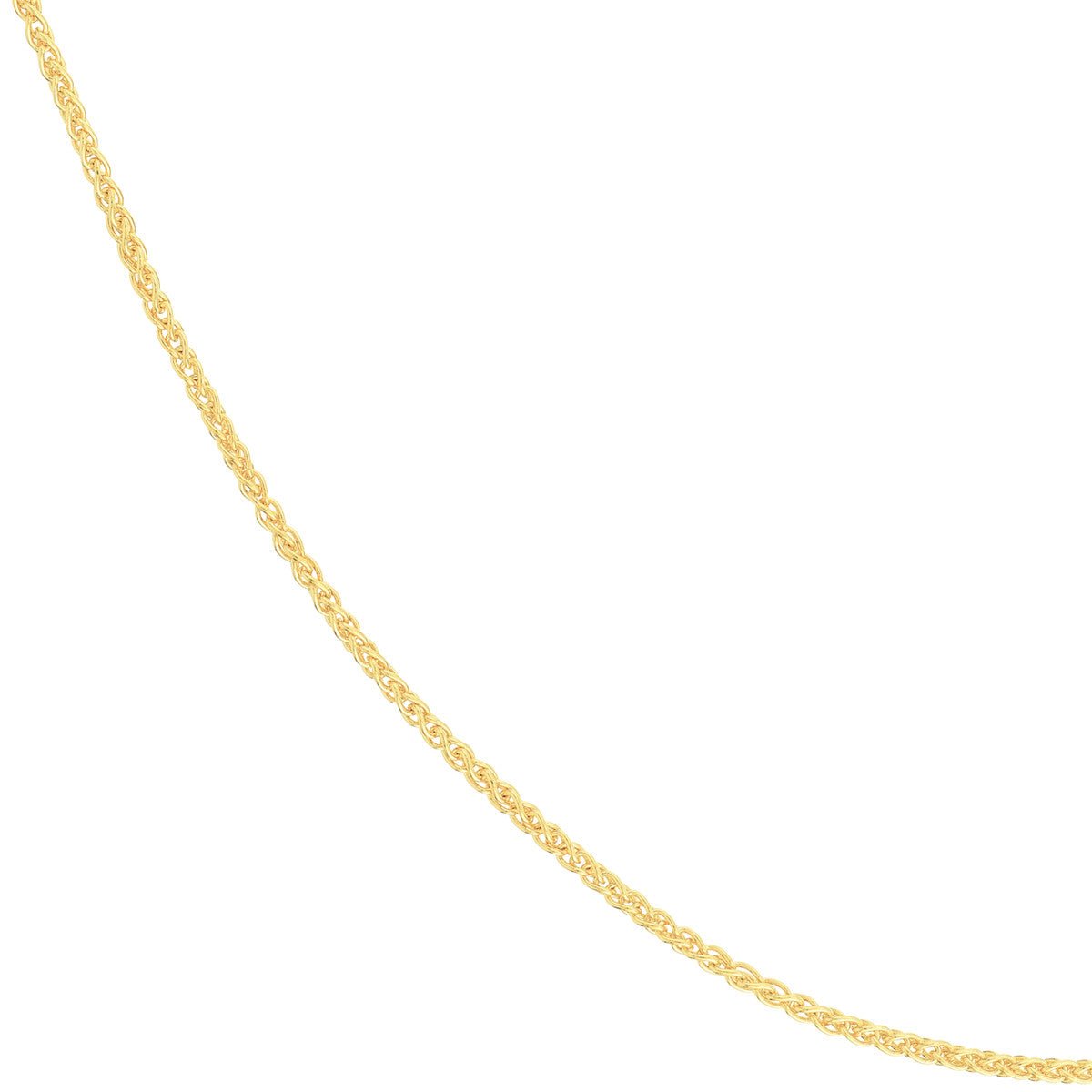 Birmingham Jewelry - 14K Gold 1.05mm Adjustable Wheat Chain with Lobster Lock - Birmingham Jewelry