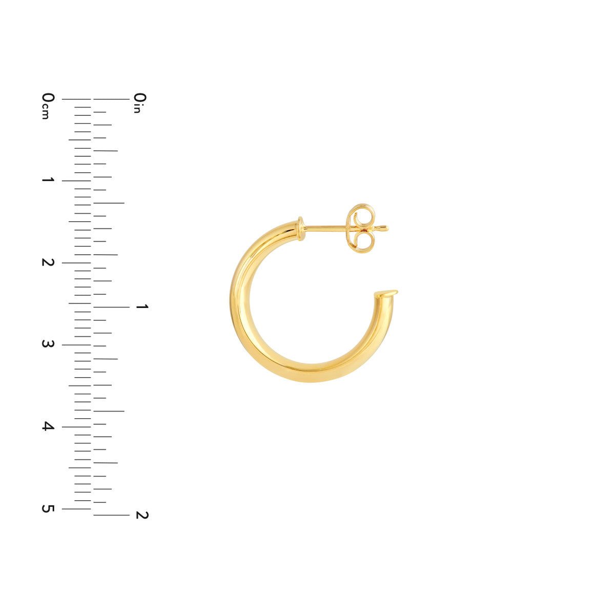 Birmingham Jewelry - 14K Gold 15.00mm D - Tube Round Hoop Earrings - Birmingham Jewelry