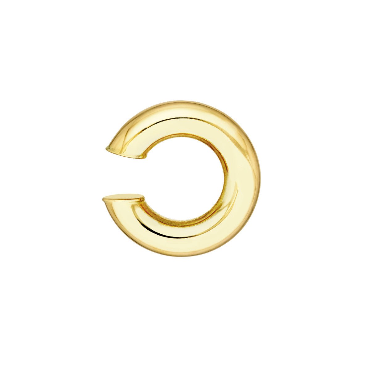 Birmingham Jewelry - 14K Gold 15.00mm Thick Tubular Cuff Earrings - Birmingham Jewelry