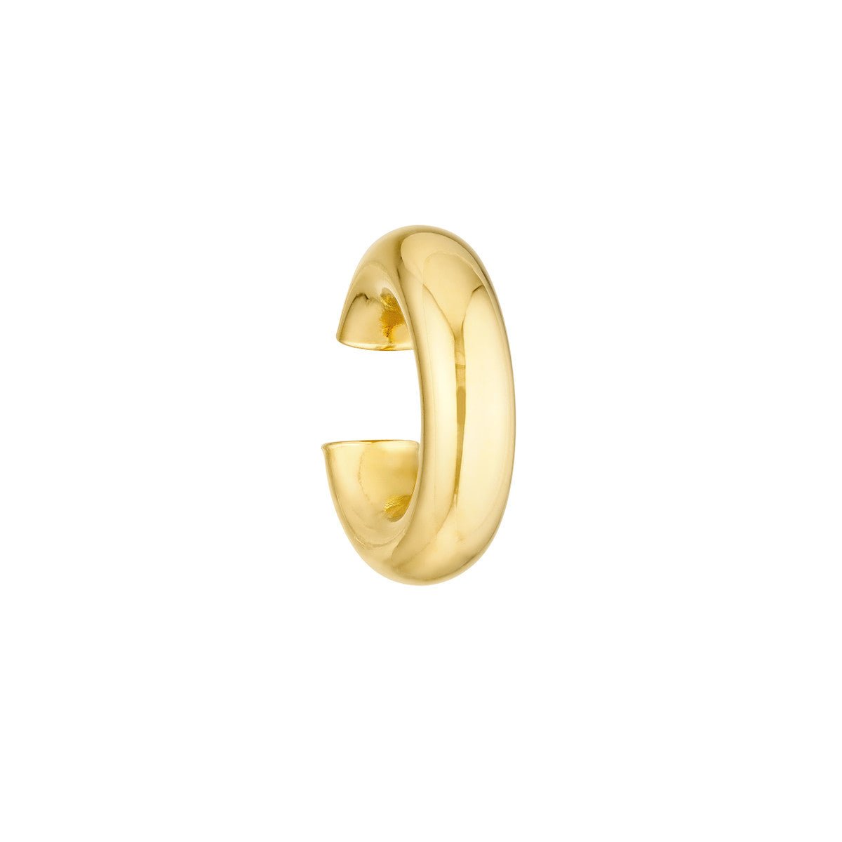 Birmingham Jewelry - 14K Gold 15.00mm Thick Tubular Cuff Earrings - Birmingham Jewelry