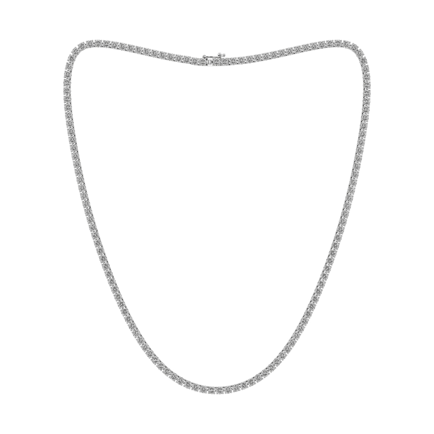 14K Gold 16.00" Round Lab Grown Diamond Tennis Necklace 12.00ct Birmingham Jewelry Lab Grown Diamond Tennis Necklace Birmingham Jewelry 