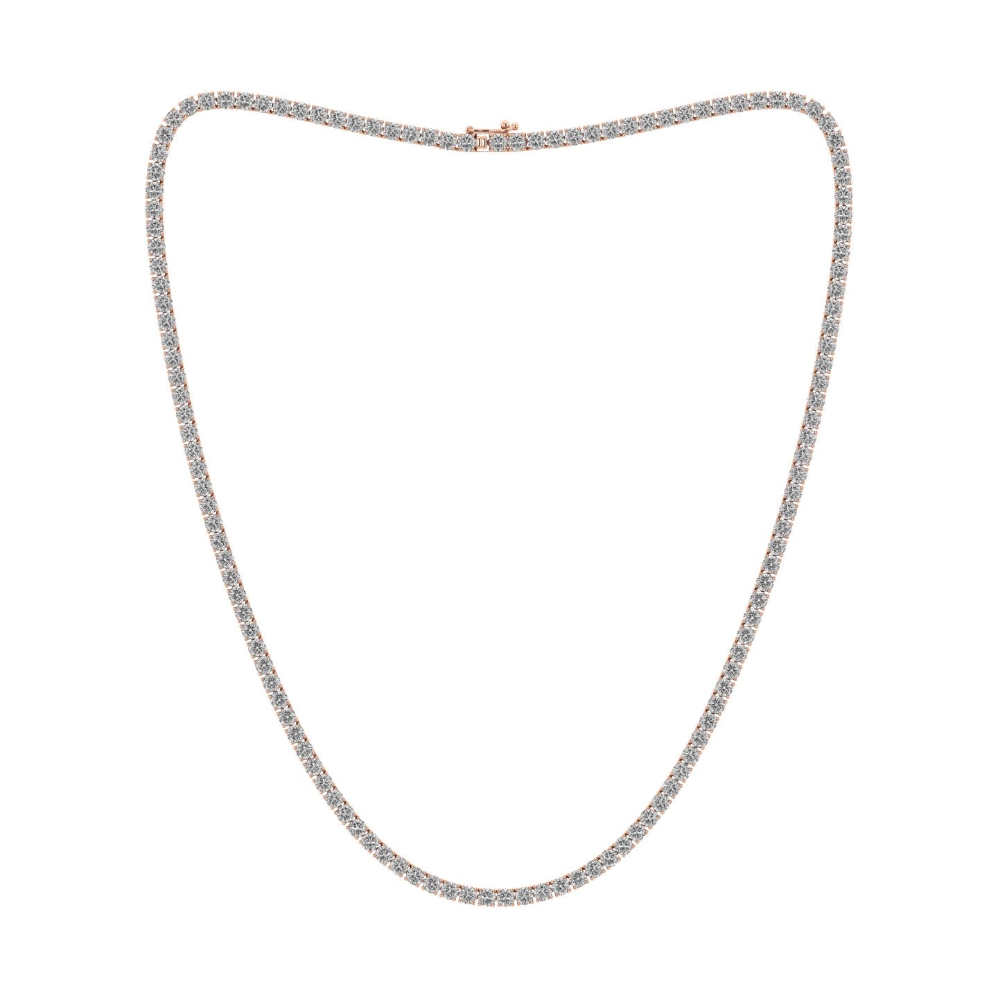 14K Gold 16.00" Round Lab Grown Diamond Tennis Necklace 12.00ct Birmingham Jewelry Lab Grown Diamond Tennis Necklace Birmingham Jewelry 