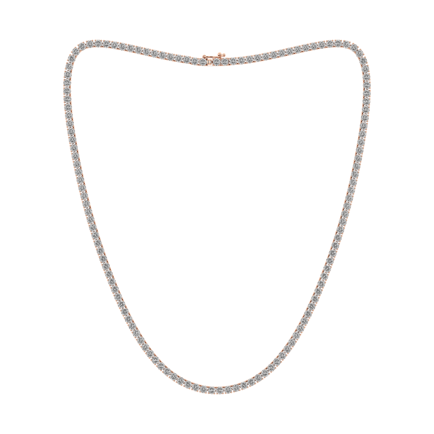 14K Gold 18.00" Round Lab Grown Diamond Tennis Necklace 10.00ct Birmingham Jewelry Lab Grown Diamond Tennis Necklace Birmingham Jewelry 