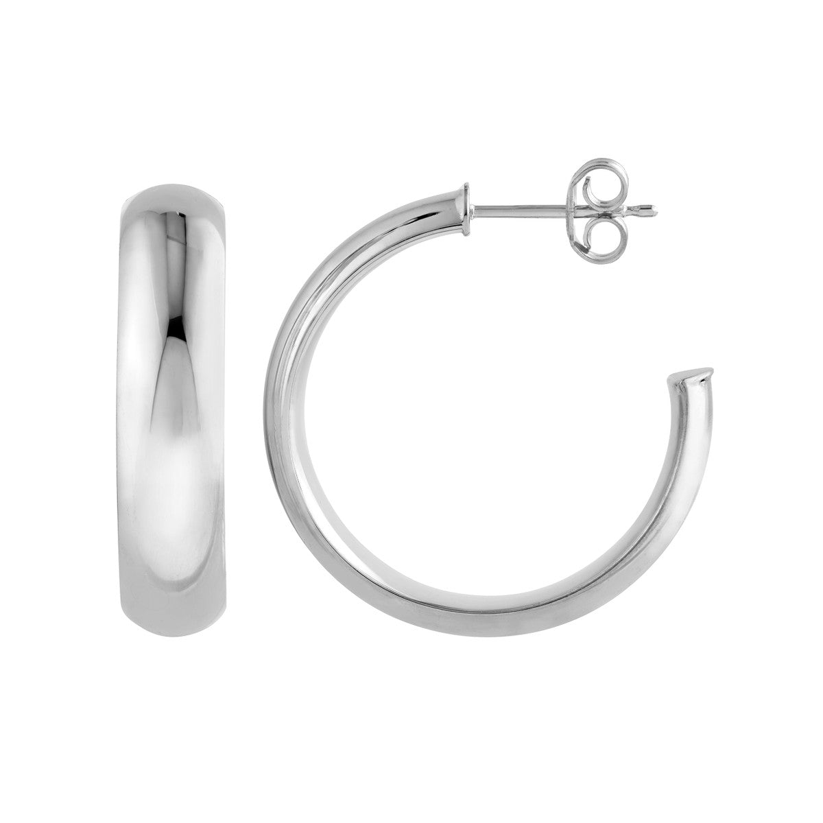 Birmingham Jewelry - 14K Gold 20.00mm D - Tube Round Hoop Earrings - Birmingham Jewelry